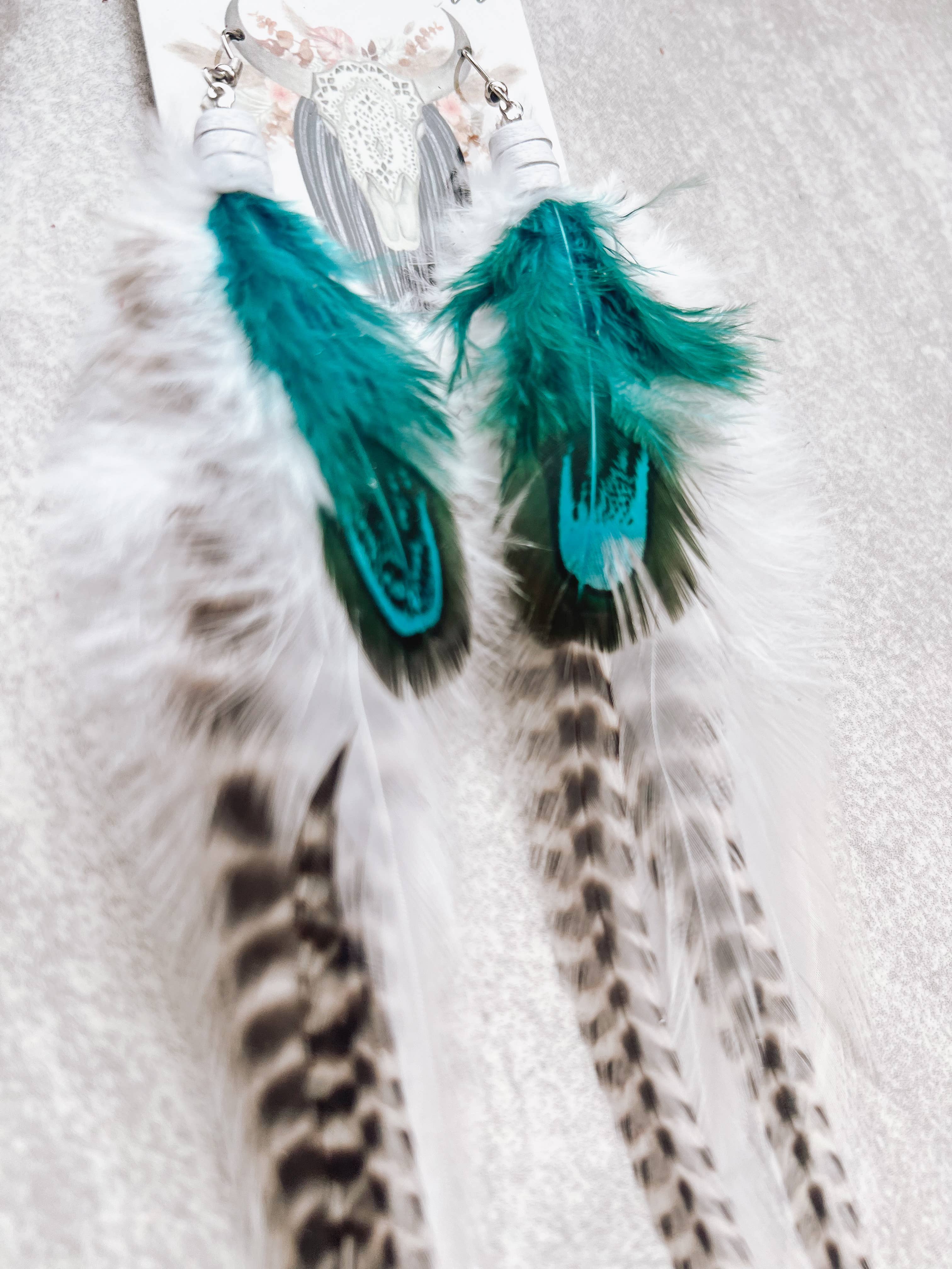 Glacier Feather Earrings - The Elevated Hippie