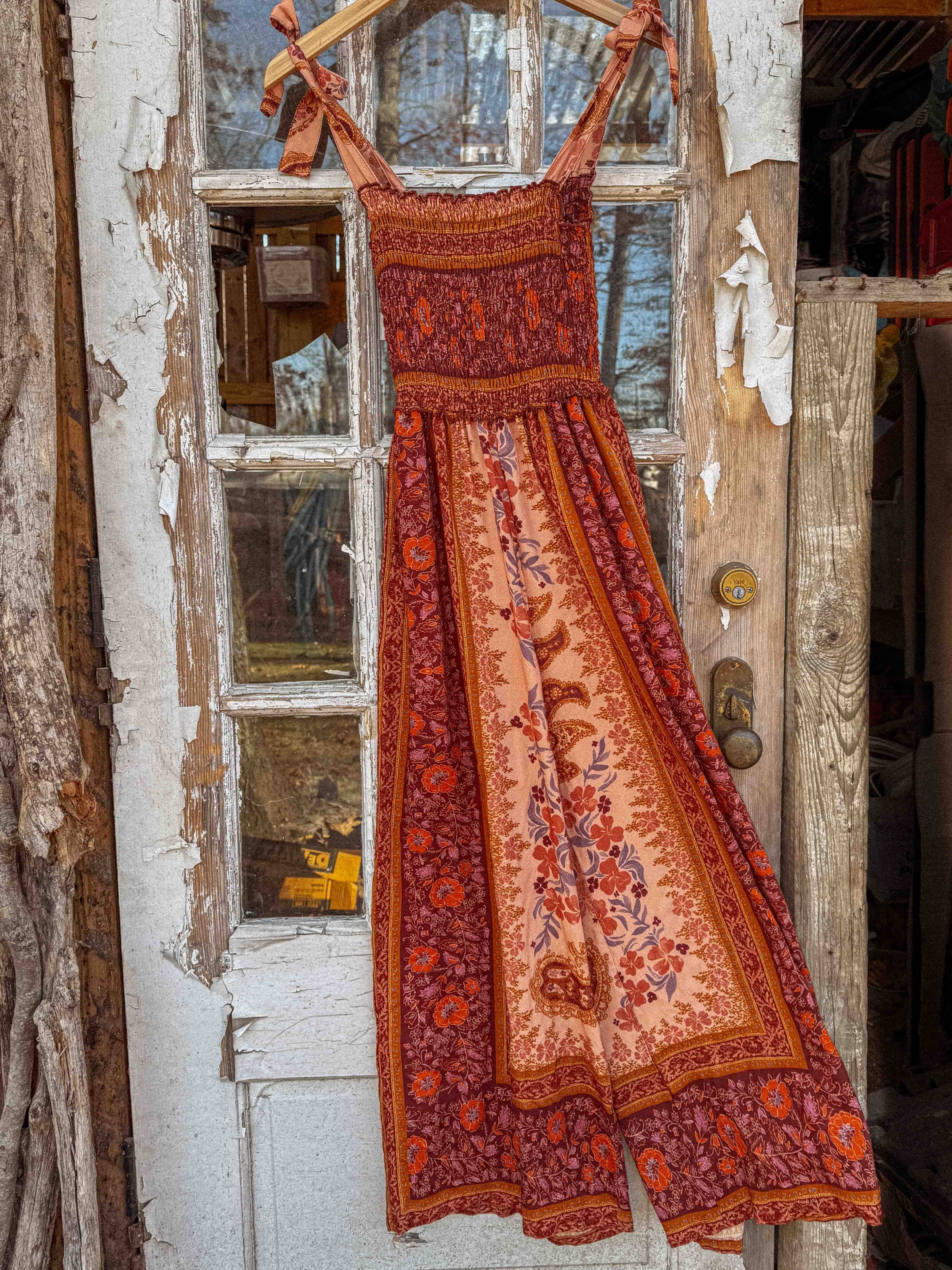 Boho Floral Printed Jumpsuit Pants 2 in 1, Free Spirit Style - The Elevated Hippie