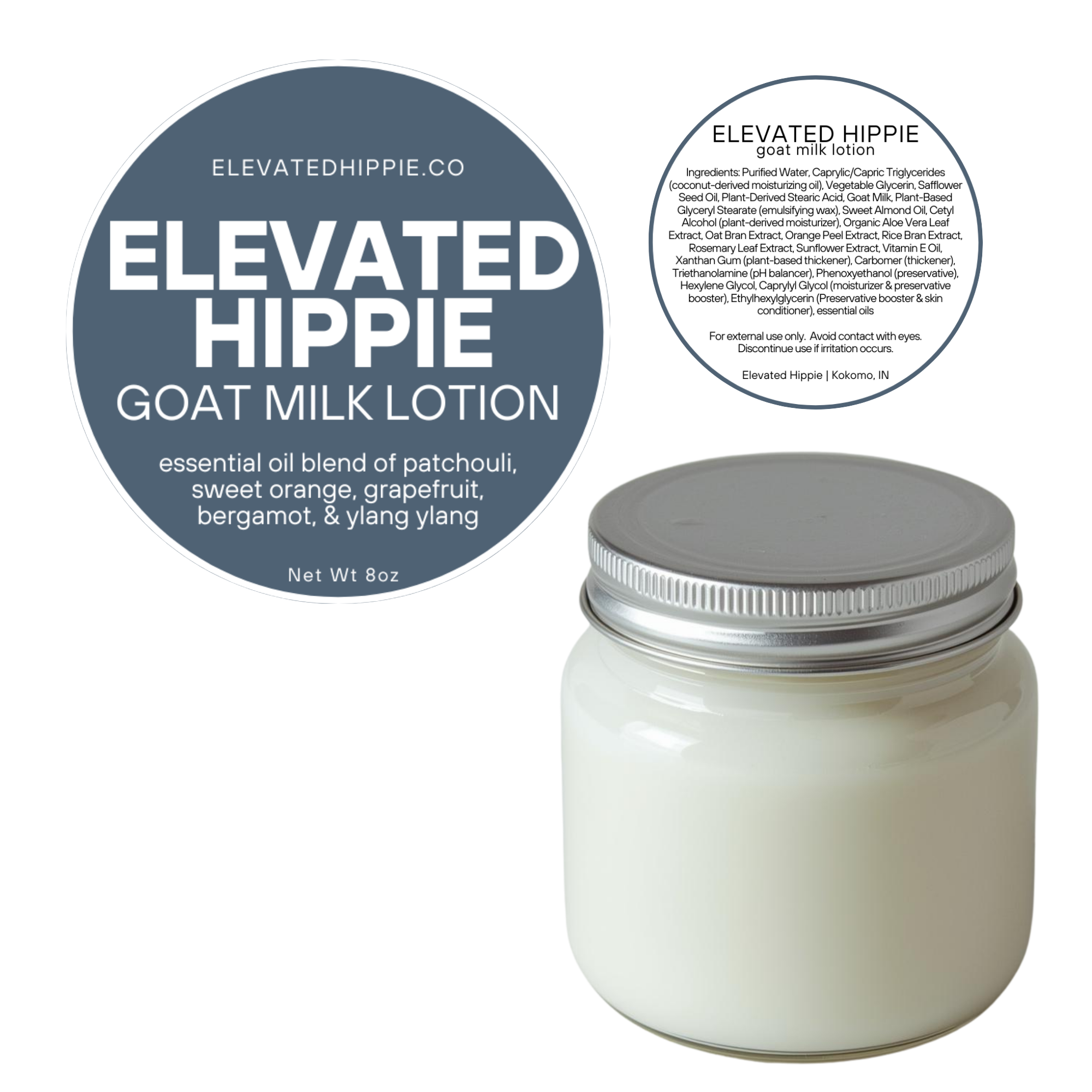 Elevated Hippie Goat Milk Lotion – Deep Hydration Body Cream boho clothing, festival outfit, hippie style apparel | Elevated Hippie