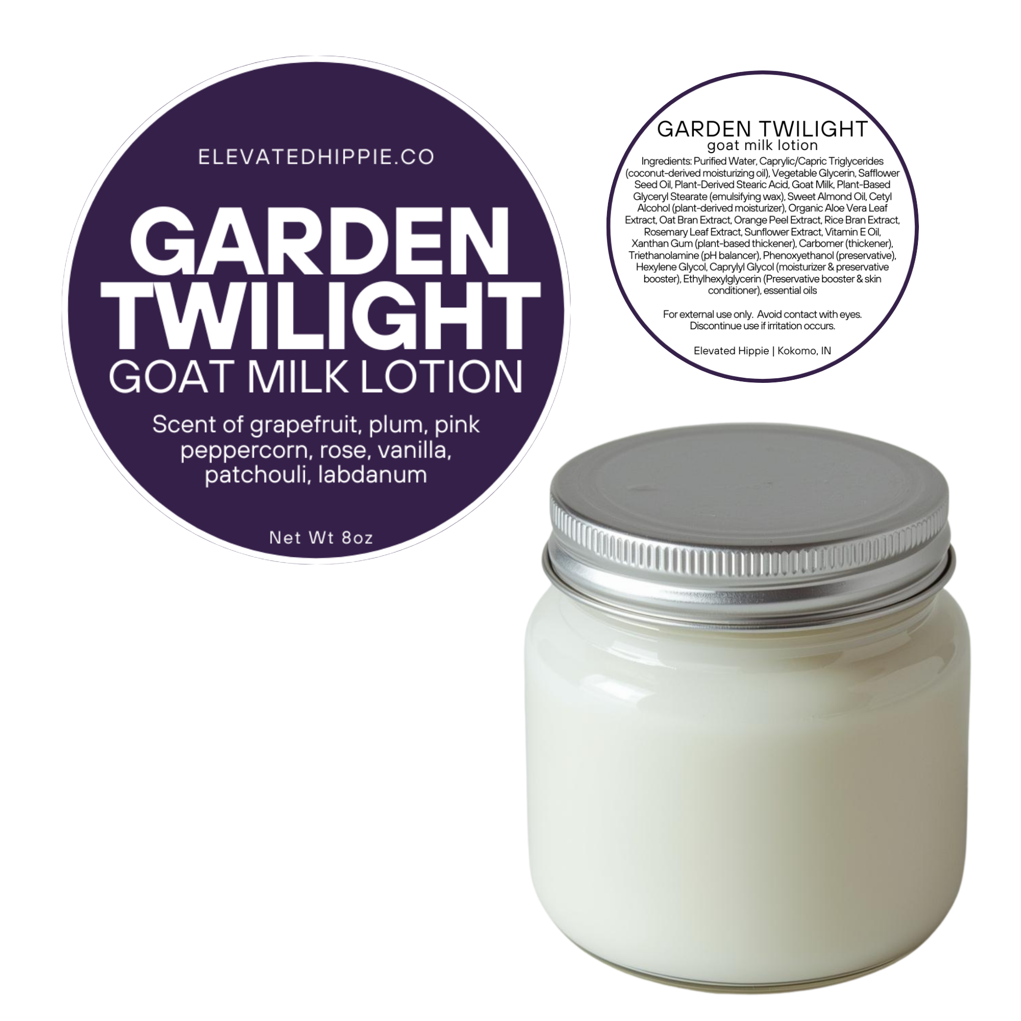 Elevated Hippie Goat Milk Lotion – Deep Hydration Body Cream boho clothing, festival outfit, hippie style apparel | Elevated Hippie