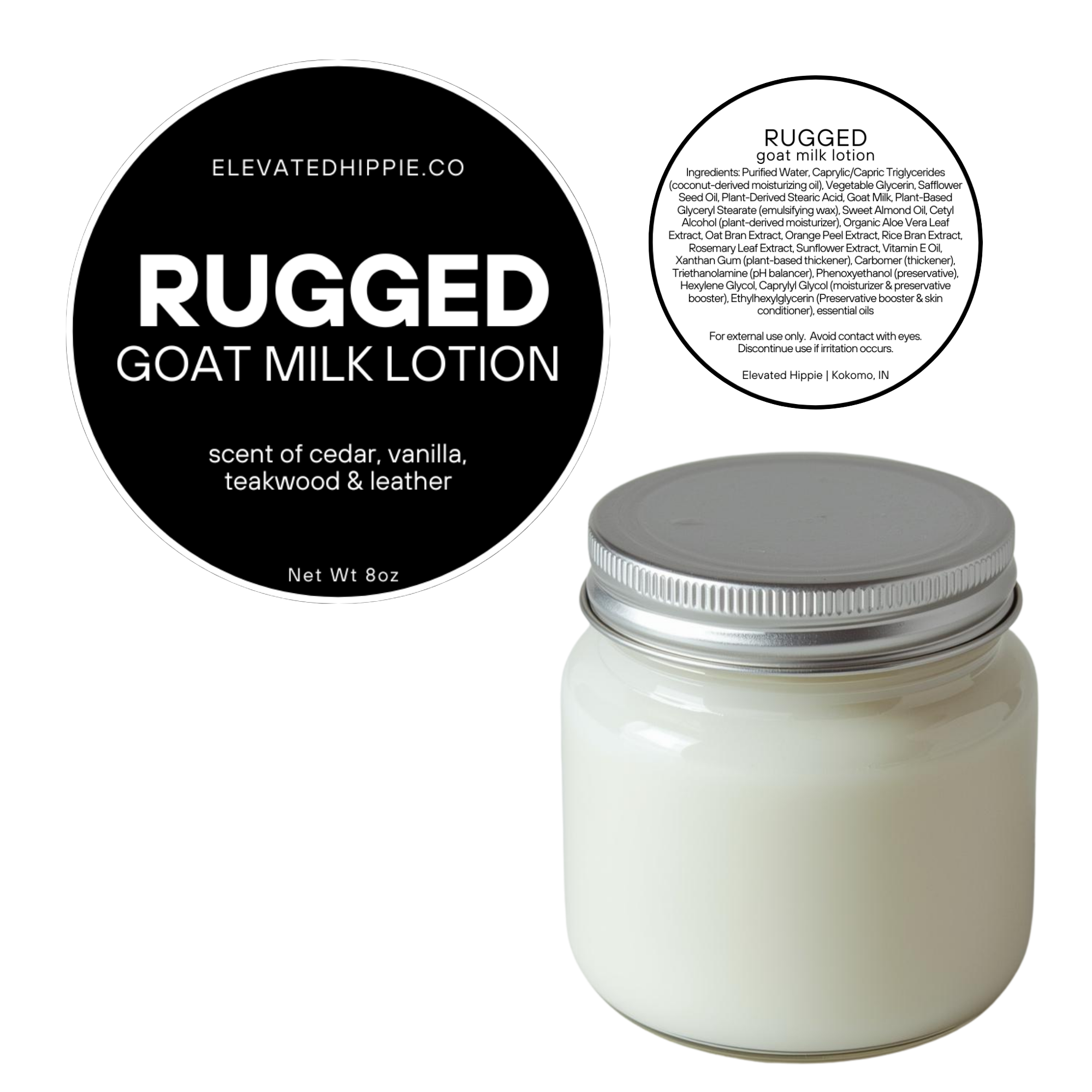 Elevated Hippie Goat Milk Lotion – Deep Hydration Body Cream boho clothing, festival outfit, hippie style apparel | Elevated Hippie