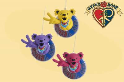 Grateful Dead Peace Sign Dancing Bear Ornament - The Elevated Hippie