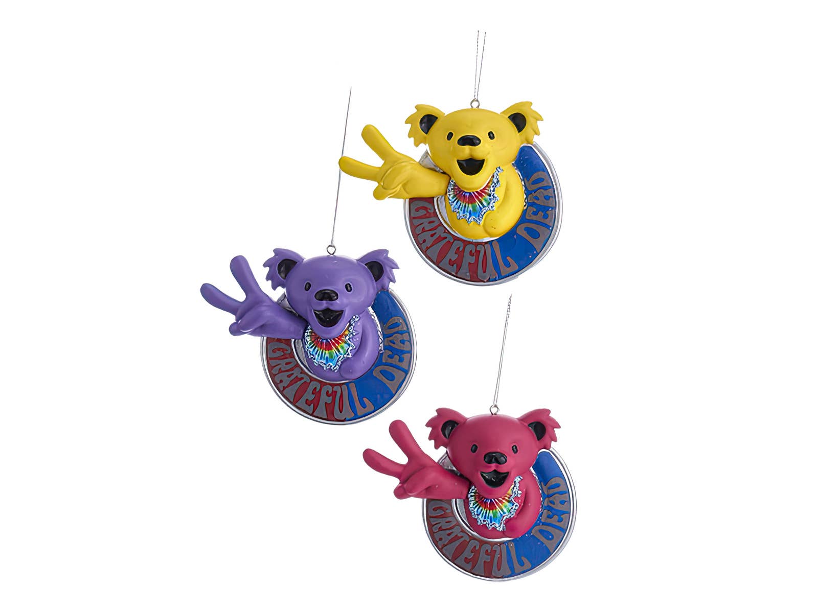 Grateful Dead Peace Sign Dancing Bear Ornament - The Elevated Hippie