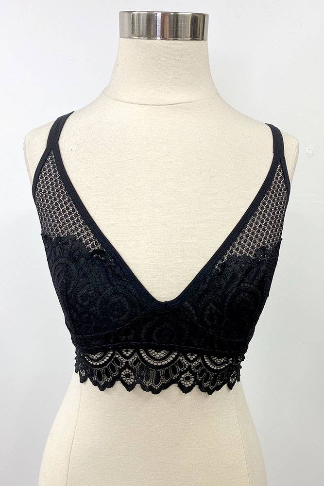 Racerback convertible back strap lace bralette (6pc) - The Elevated Hippie