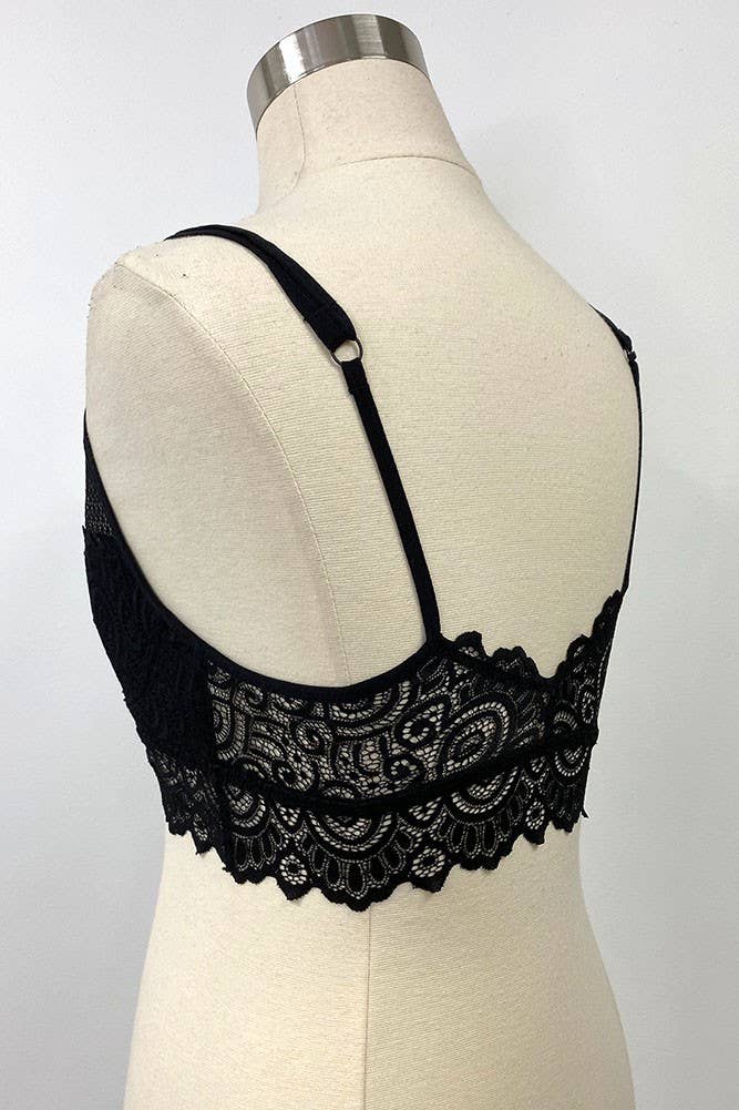 Racerback convertible back strap lace bralette (6pc) - The Elevated Hippie