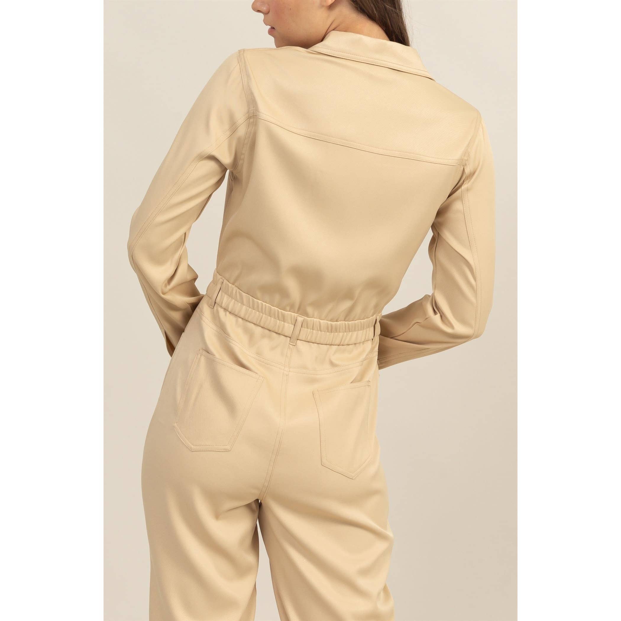 Button-Up Utility Jumpsuit - The Elevated Hippie