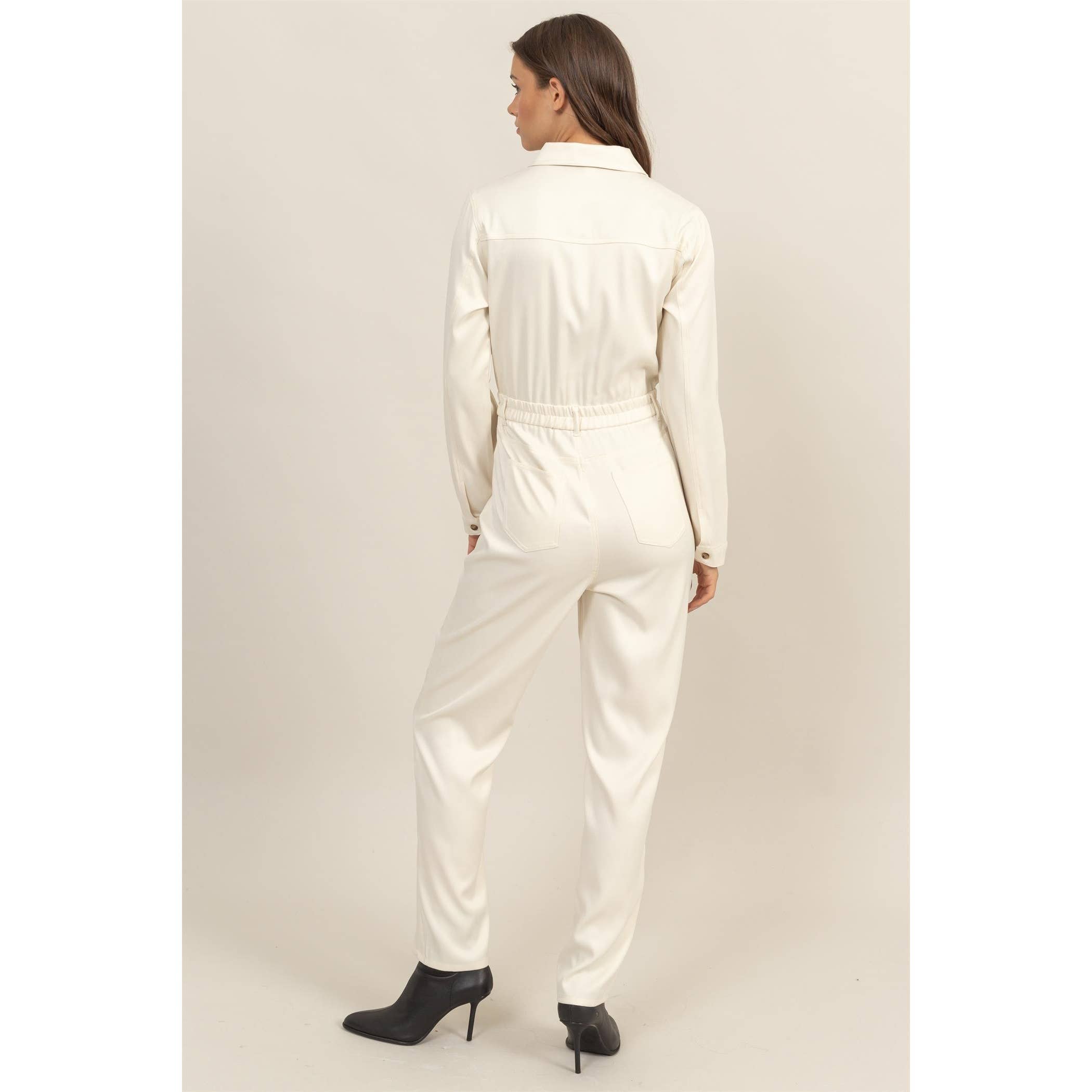 Button-Up Utility Jumpsuit - The Elevated Hippie