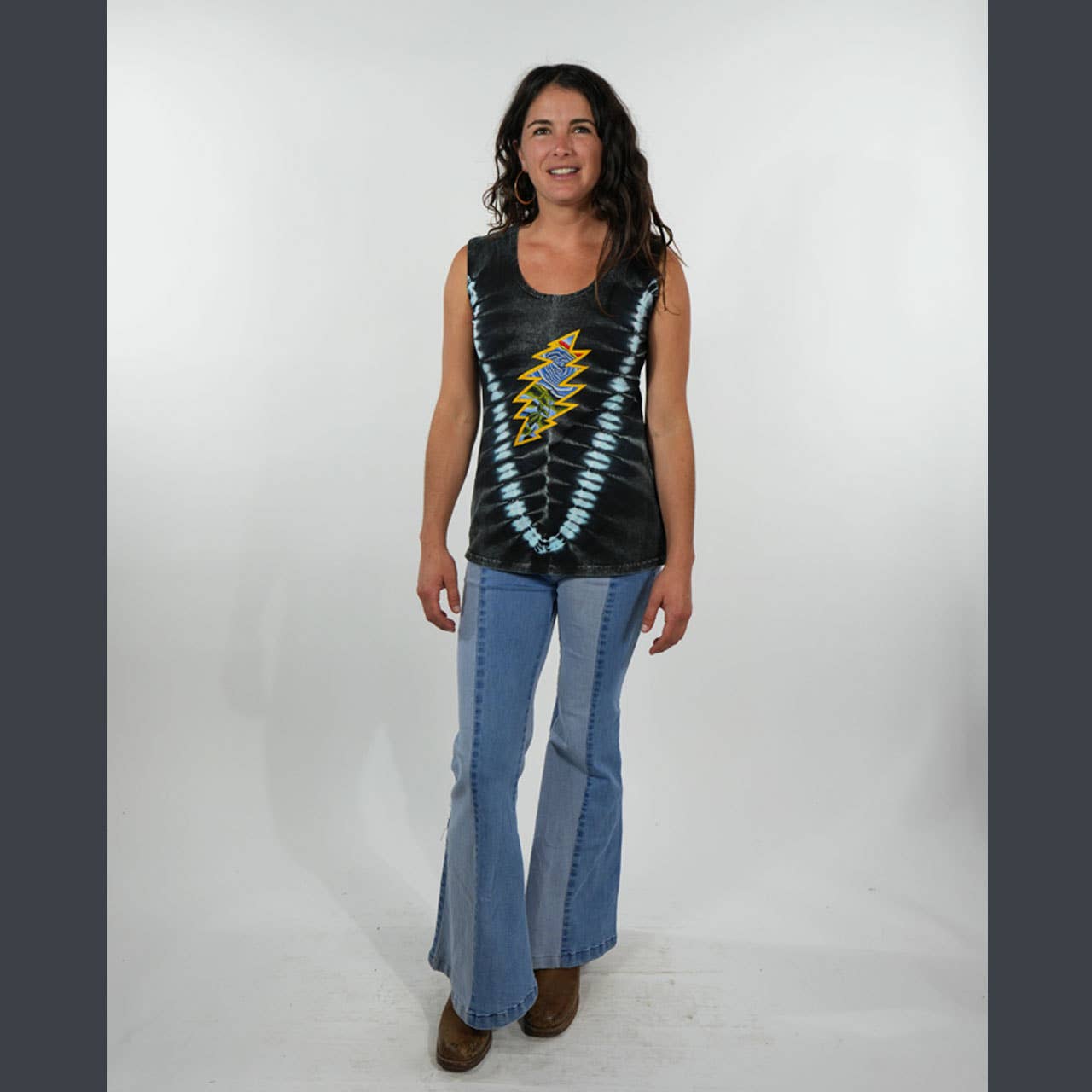 Boho Hippie Grateful Dead Tie Dye Top - The Elevated Hippie