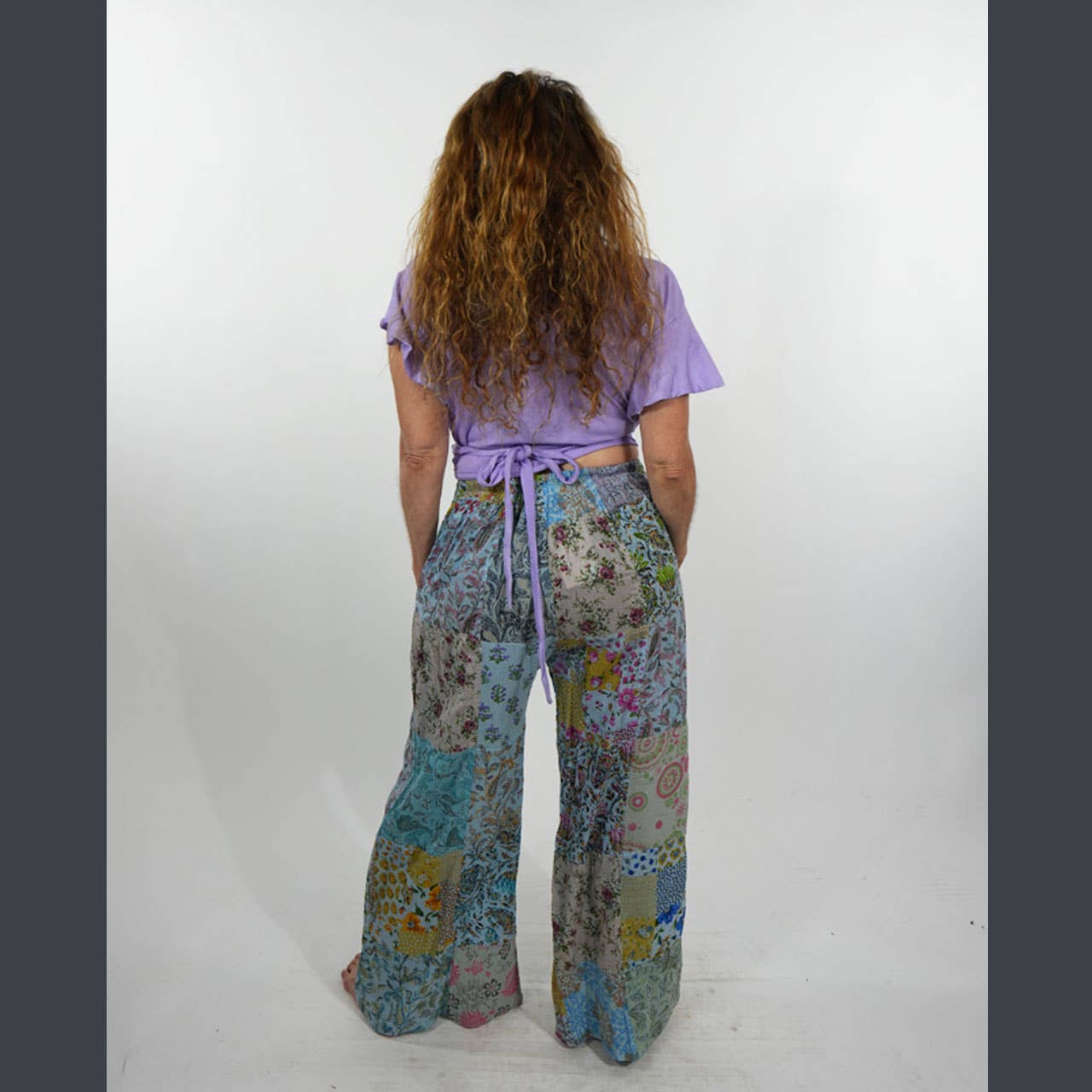 Hippie Boho Cotton Floral Patchwork Beach Pants - The Elevated Hippie