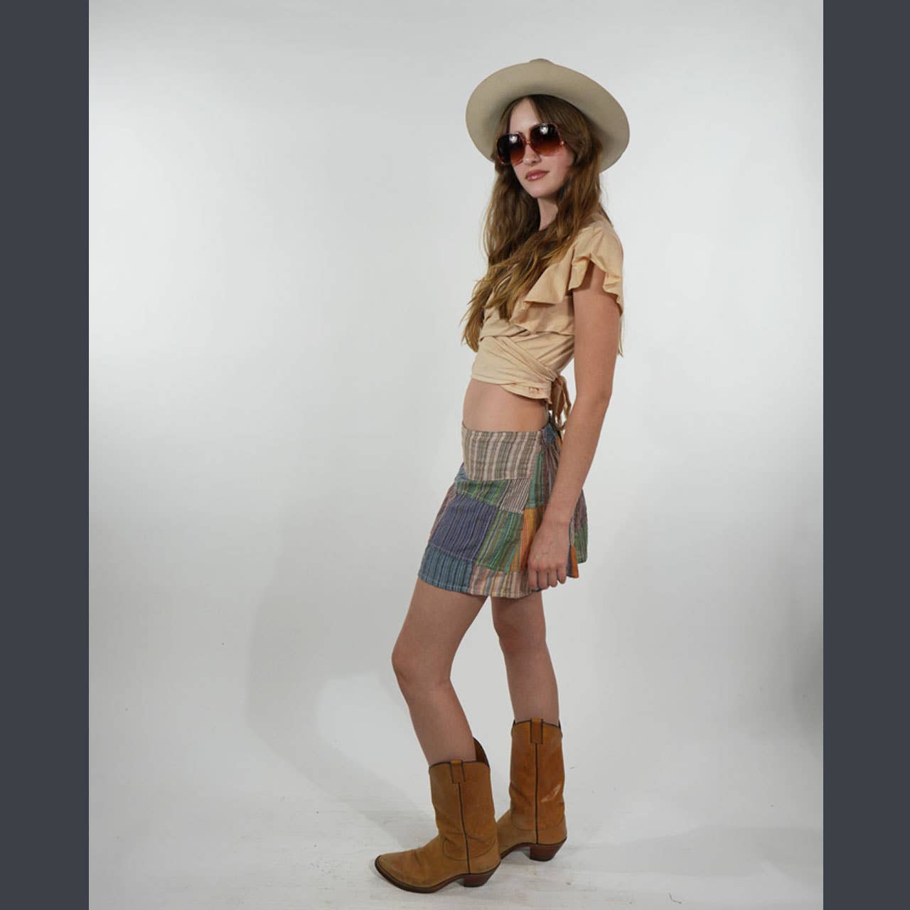 Hippie Boho Cotton Patchwork Mini Skirt - The Elevated Hippie