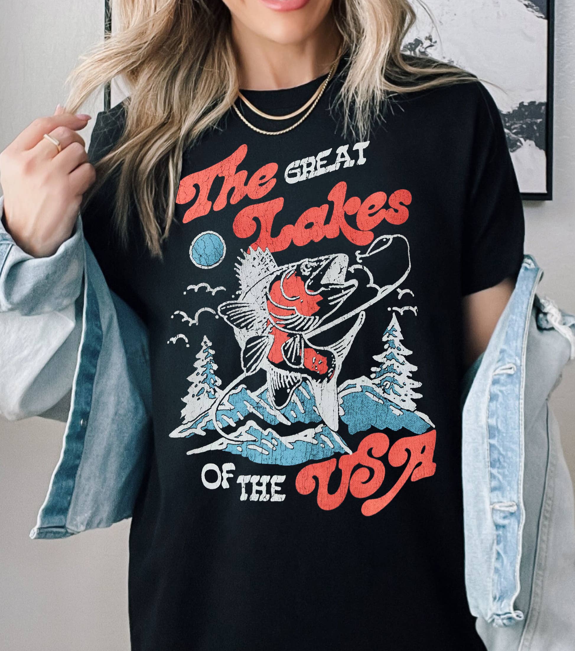 The Great Lakes Vintage Inspired Graphic Tee Shirt - The Elevated Hippie