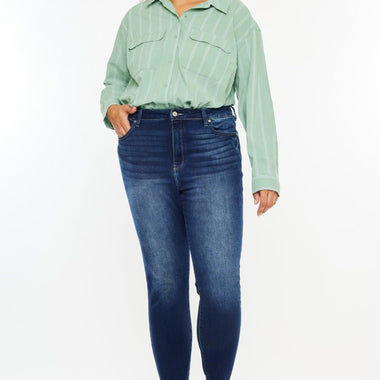 Kancan High Rise Frayed Ankle Skinny Jeans – Effortless Edge with a Boho Vibe - The Elevated Hippie