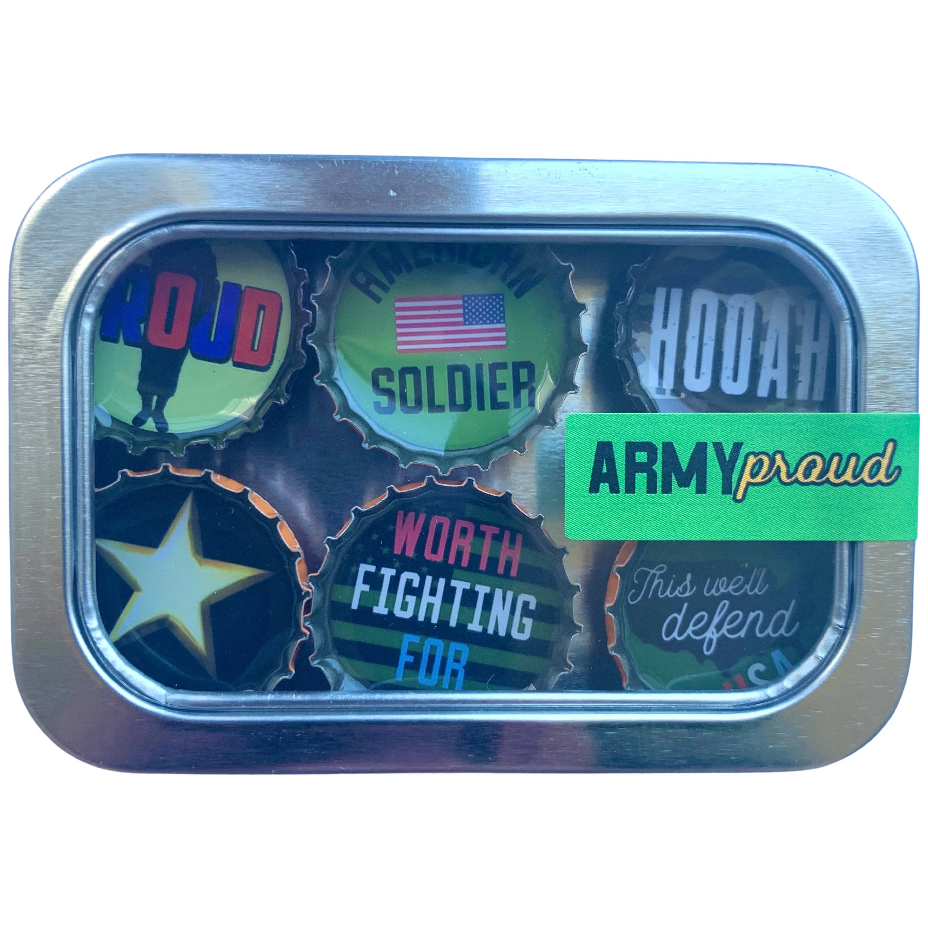 Army Military Magnets - Handmade & Eco-friendly decor - The Elevated Hippie
