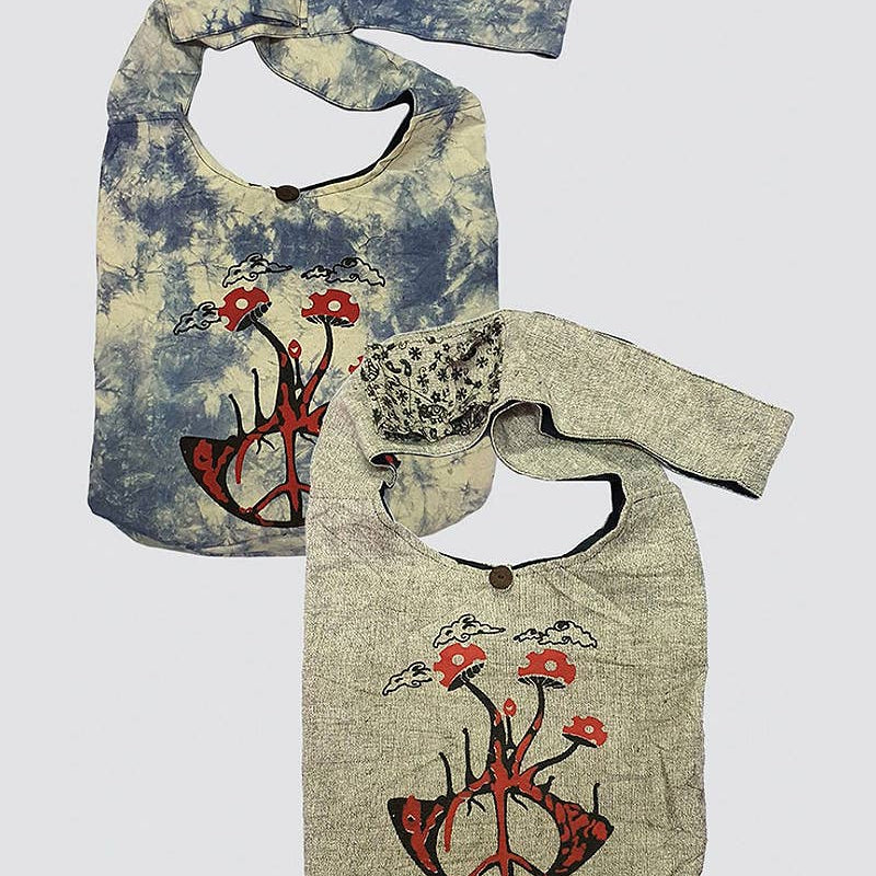 Shroom Peace Cotton Hobo Bag - The Elevated Hippie