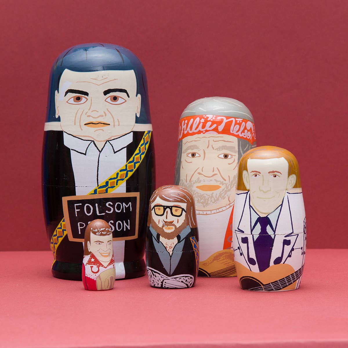 Men of Country Wooden Nesting Doll Set - The Elevated Hippie