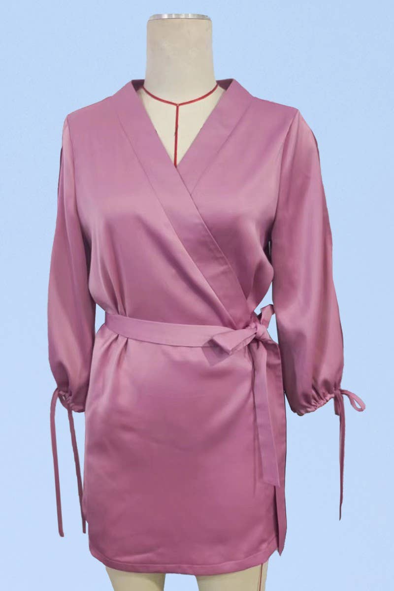 Satin wrap robe - The Elevated Hippie