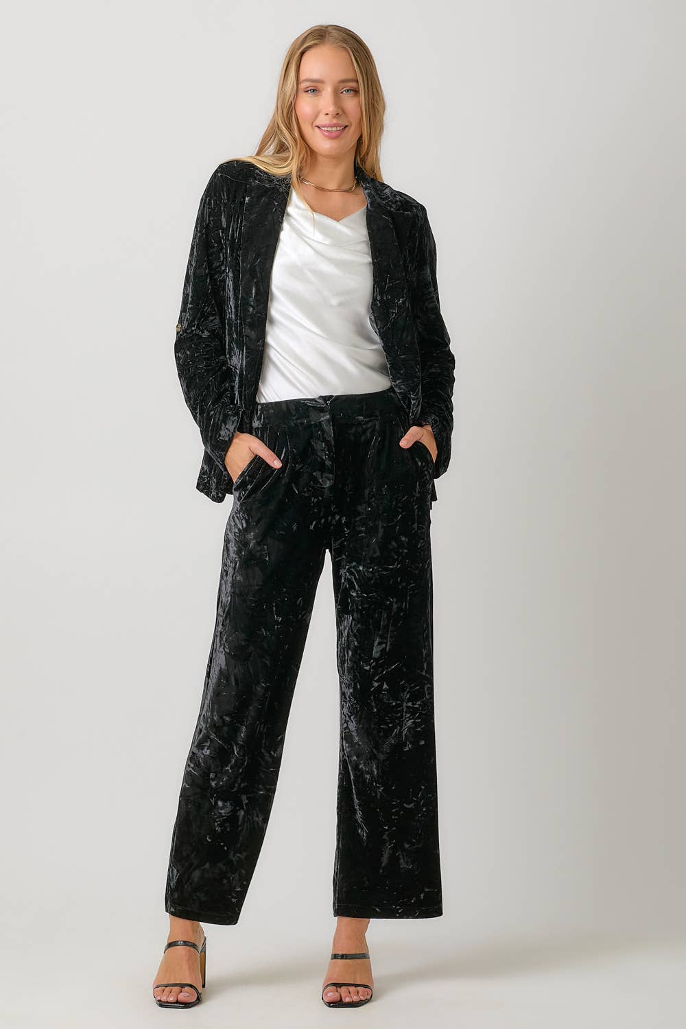 Crinkle Velvet Trousers - The Elevated Hippie