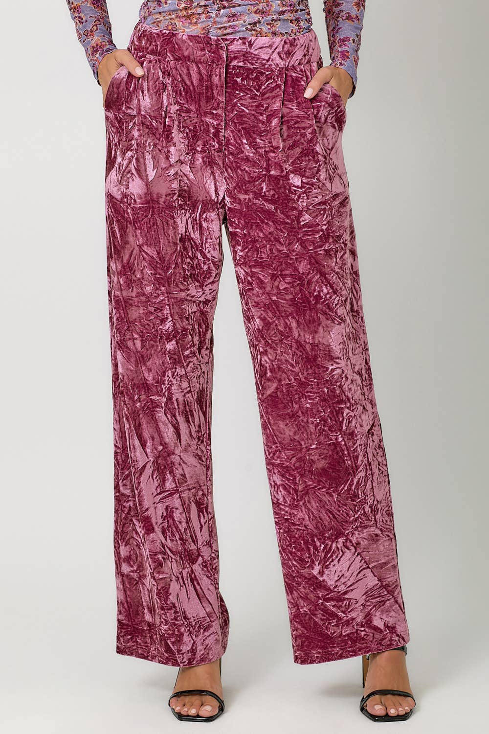 Crinkle Velvet Trousers - The Elevated Hippie