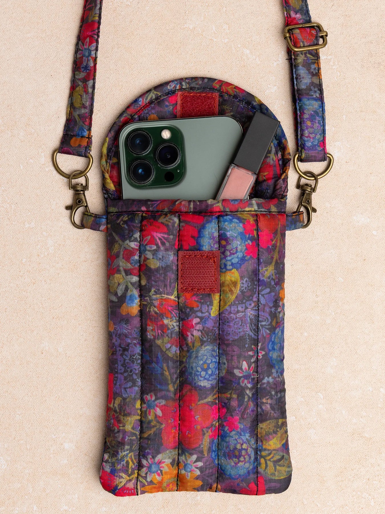 Natural Life Puffy Dark Garden Phone Pouch - The Elevated Hippie