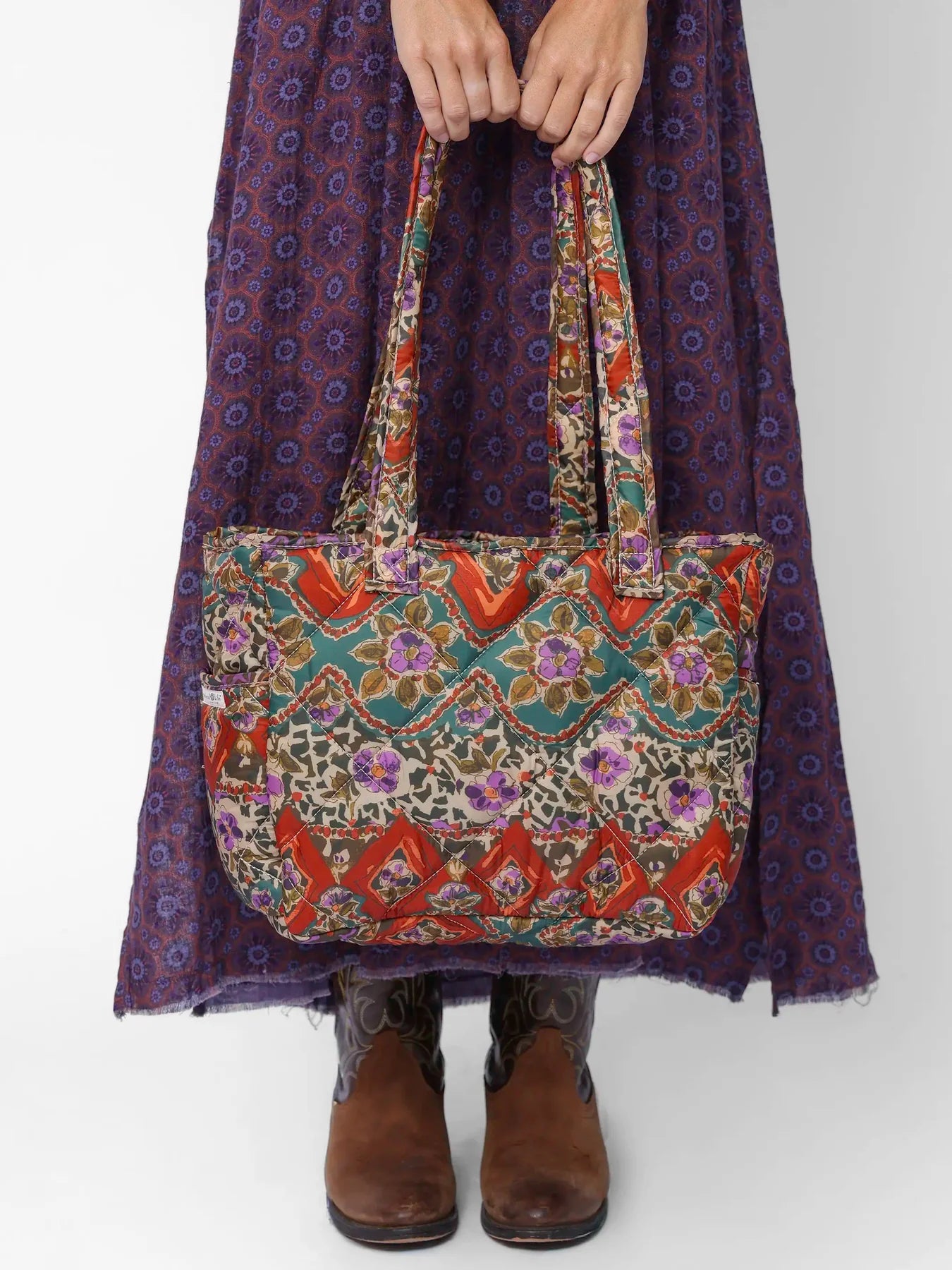 Natural Life Reversible Puffy Tote Bag - The Elevated Hippie