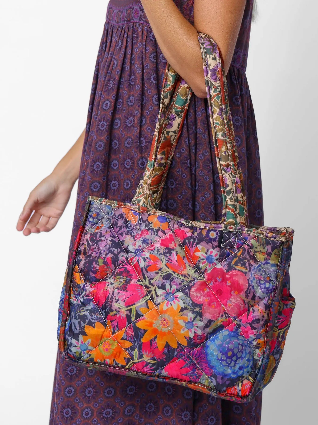 Natural Life Reversible Puffy Tote Bag - The Elevated Hippie