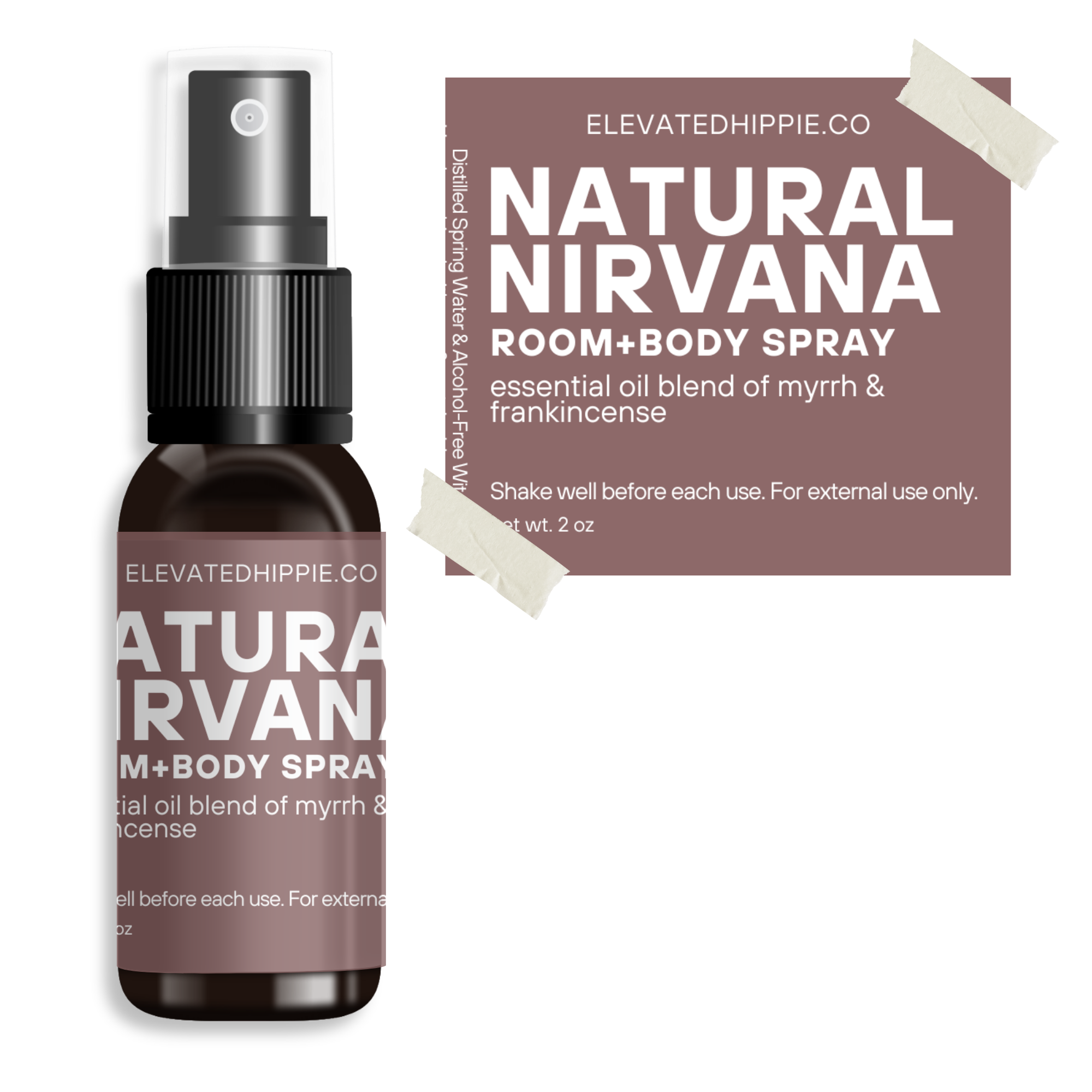 Natural Nirvana Room + Body Spray – Myrrh & Frankincense boho clothing, festival outfit, hippie style apparel | Elevated Hippie