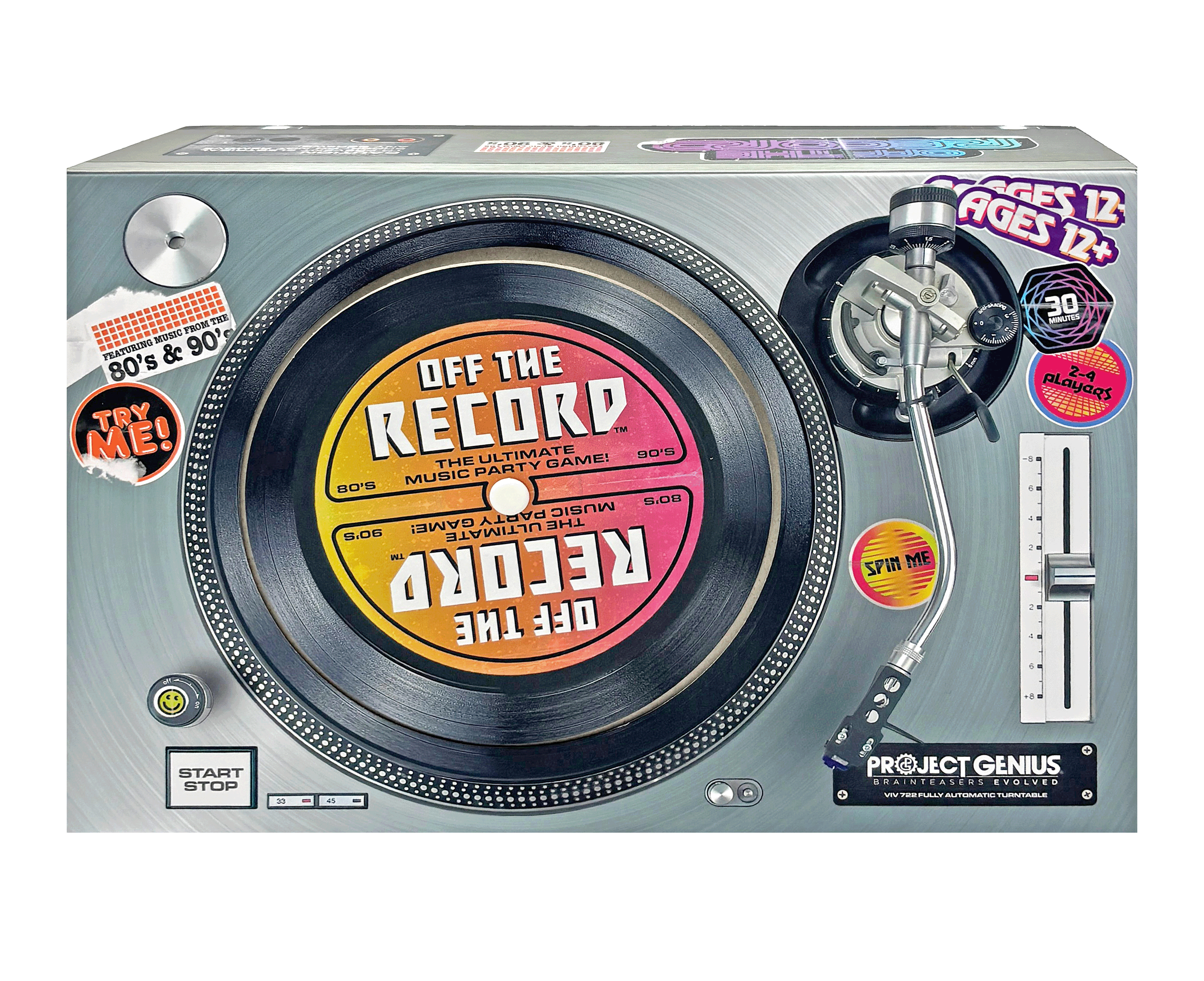 Off the Record - Retro Party Game for 80's & 90's Music Fans - The Elevated Hippie