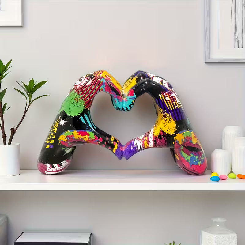 Creative Heart-Shaped Gesture Statue boho clothing, festival outfit, hippie style apparel | Elevated Hippie