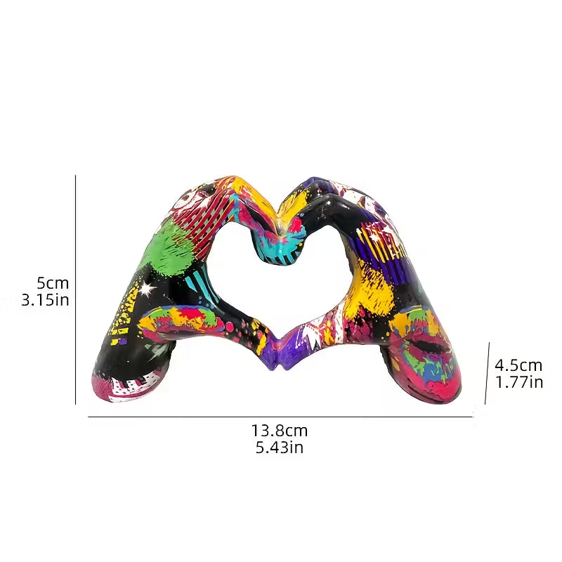 Creative Heart-Shaped Gesture Statue boho clothing, festival outfit, hippie style apparel | Elevated Hippie