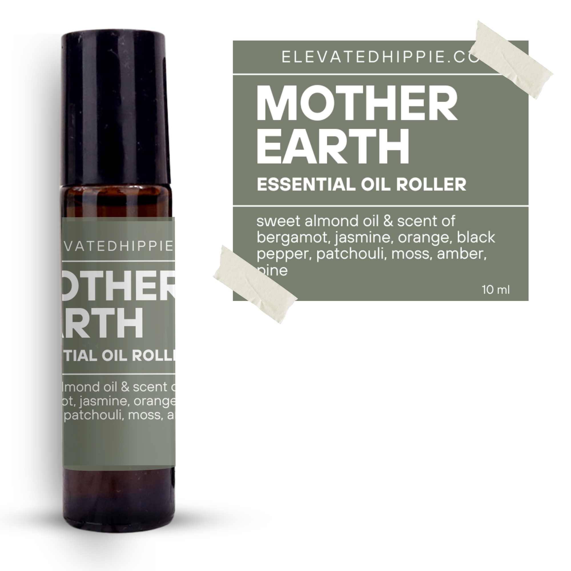 Mother Earth Essential Oil Roller – Bergamot, Jasmine, Patchouli & Pine (10ml) boho clothing, festival outfit, hippie style apparel | Elevated Hippie