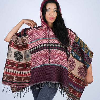 Sacred Threads Boho Chic Patchwork Poncho – Cozy, Colorful & Full of Boho Spirit - The Elevated Hippie