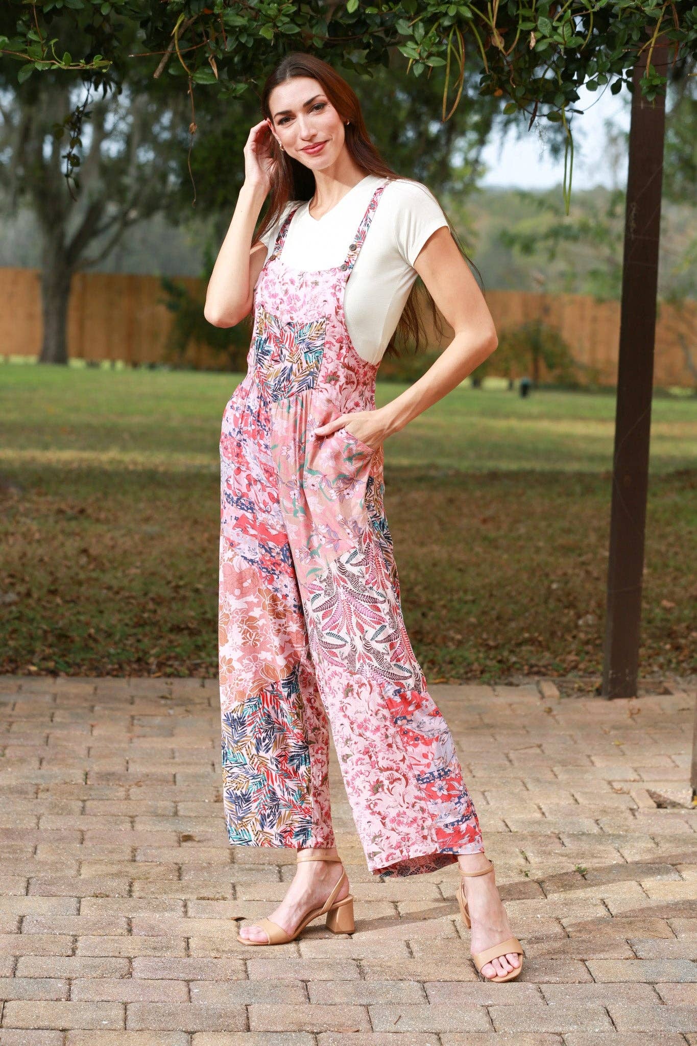 Floral Pink Hippie Overalls - The Elevated Hippie