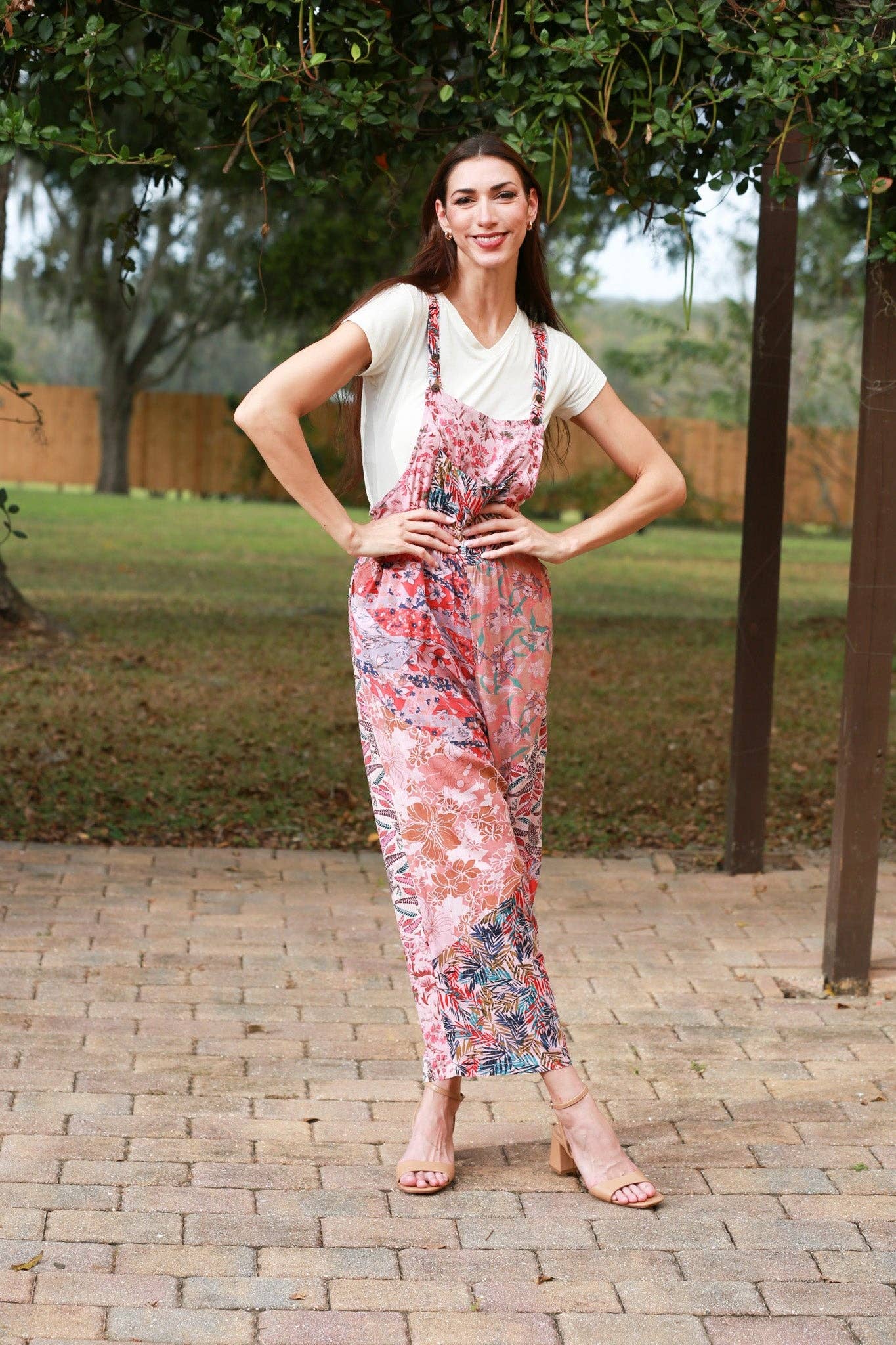 Floral Pink Hippie Overalls - The Elevated Hippie