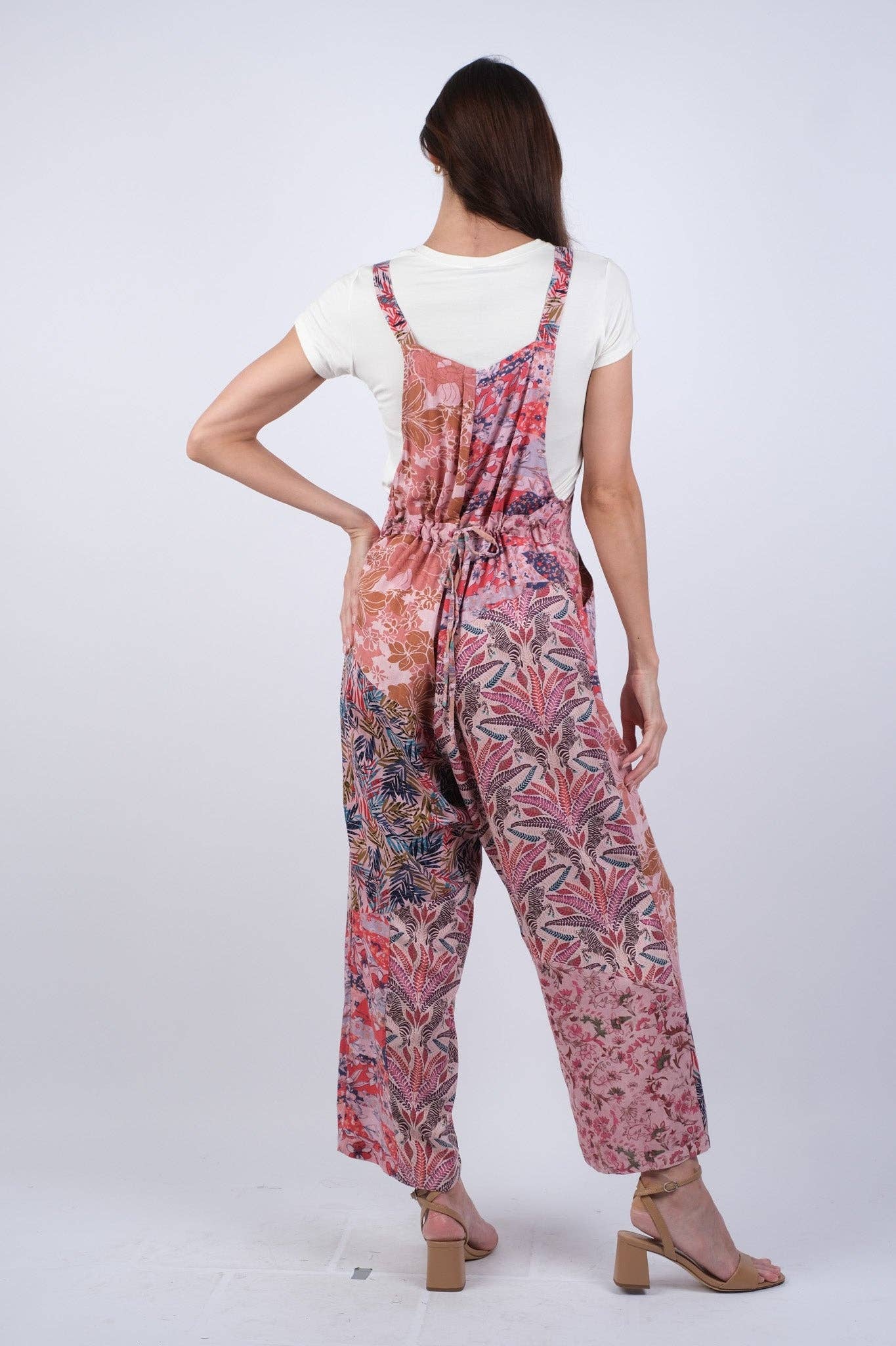 Floral Pink Hippie Overalls - The Elevated Hippie