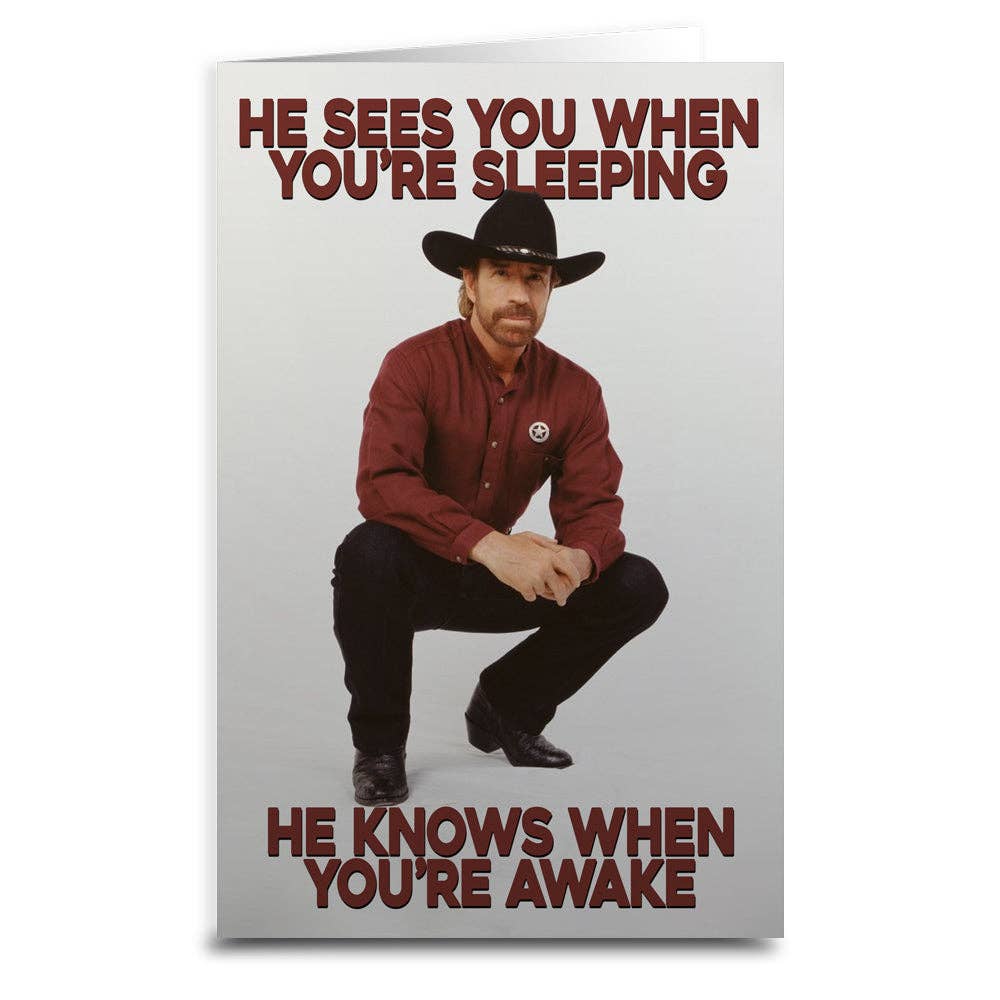 He Sees You When You're Sleeping Christmas Card - The Elevated Hippie