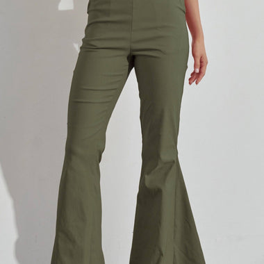 Solid Flared High Waist Pants – Effortlessly Chic & Comfortably Boho - The Elevated Hippie