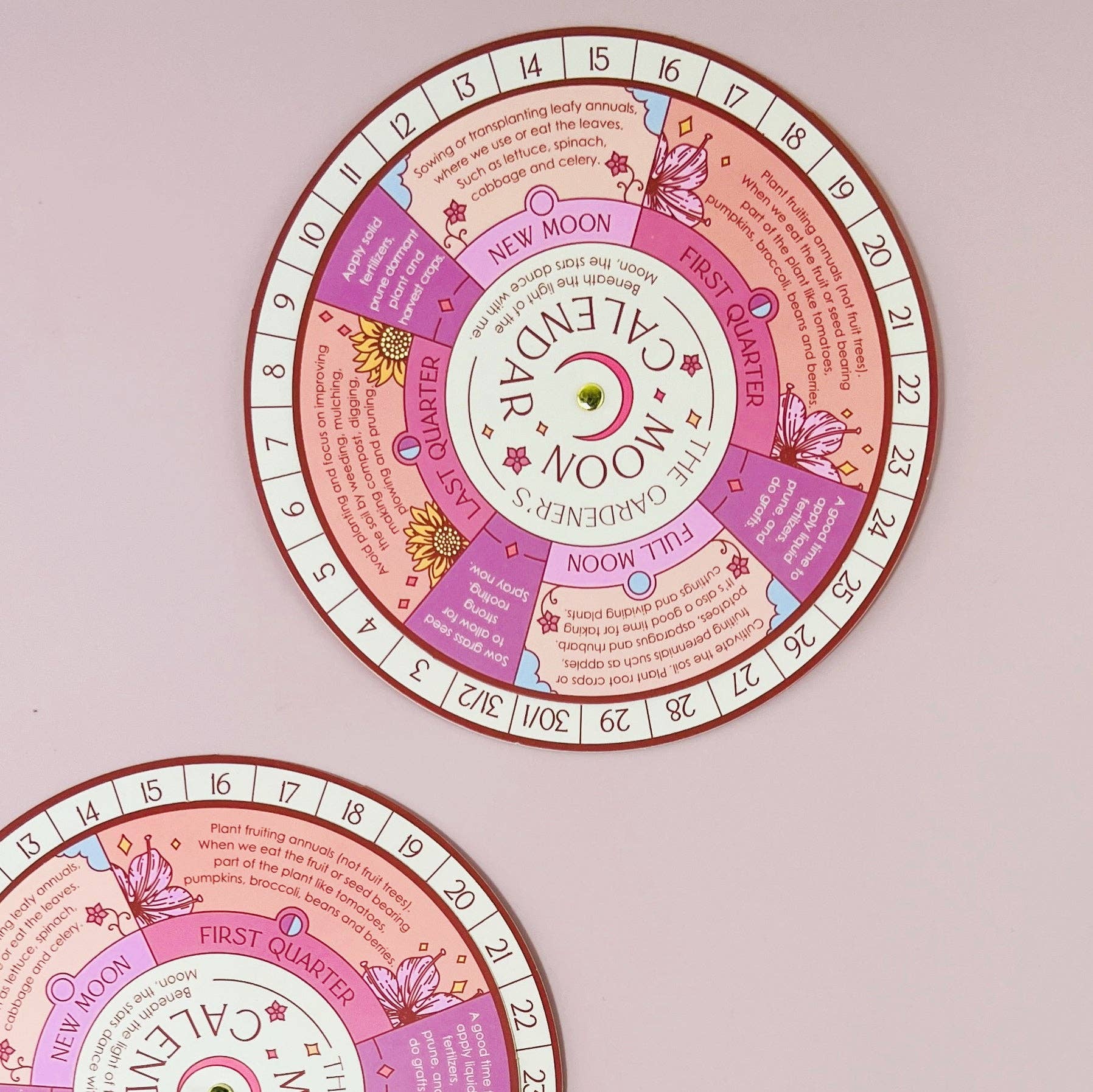 Moon Calendar Spinner Planting Guide - The Elevated Hippie