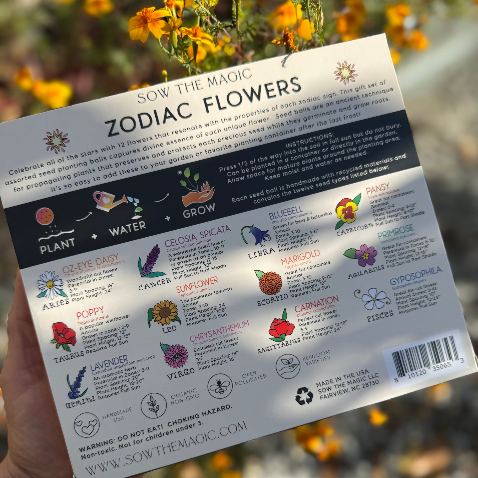 Zodiac Flower Seed Ball Flower Planting Set - The Elevated Hippie
