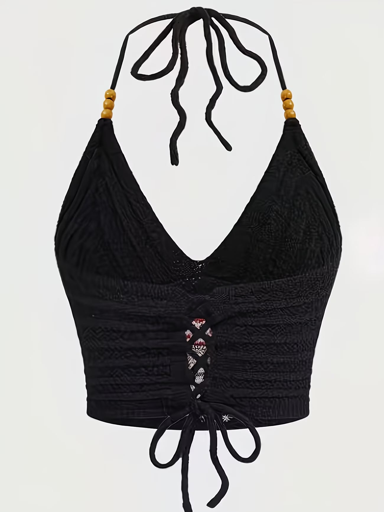 Textured Crop Halter Top boho clothing, festival outfit, hippie style apparel | Elevated Hippie