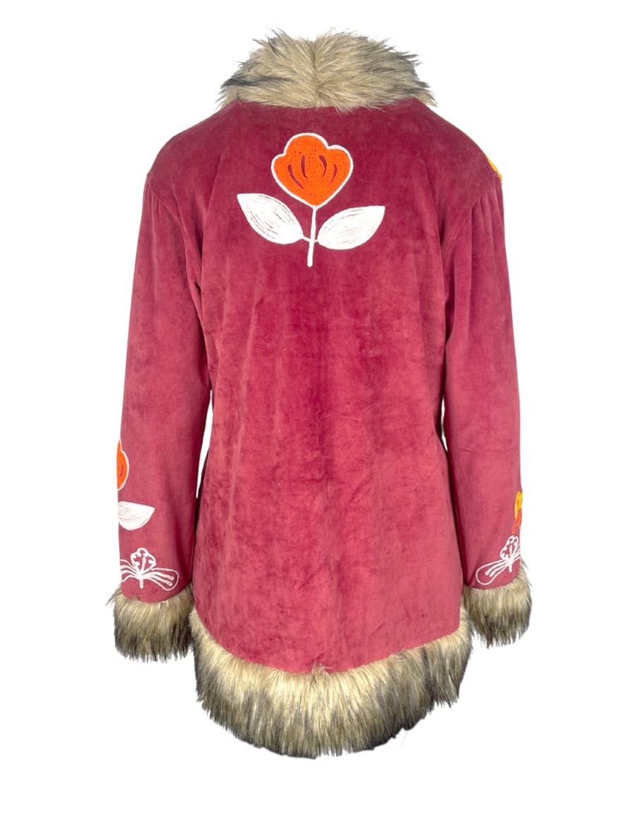 Velvet Ember Penny Lane Boho Faux Fur Jacket - The Elevated Hippie