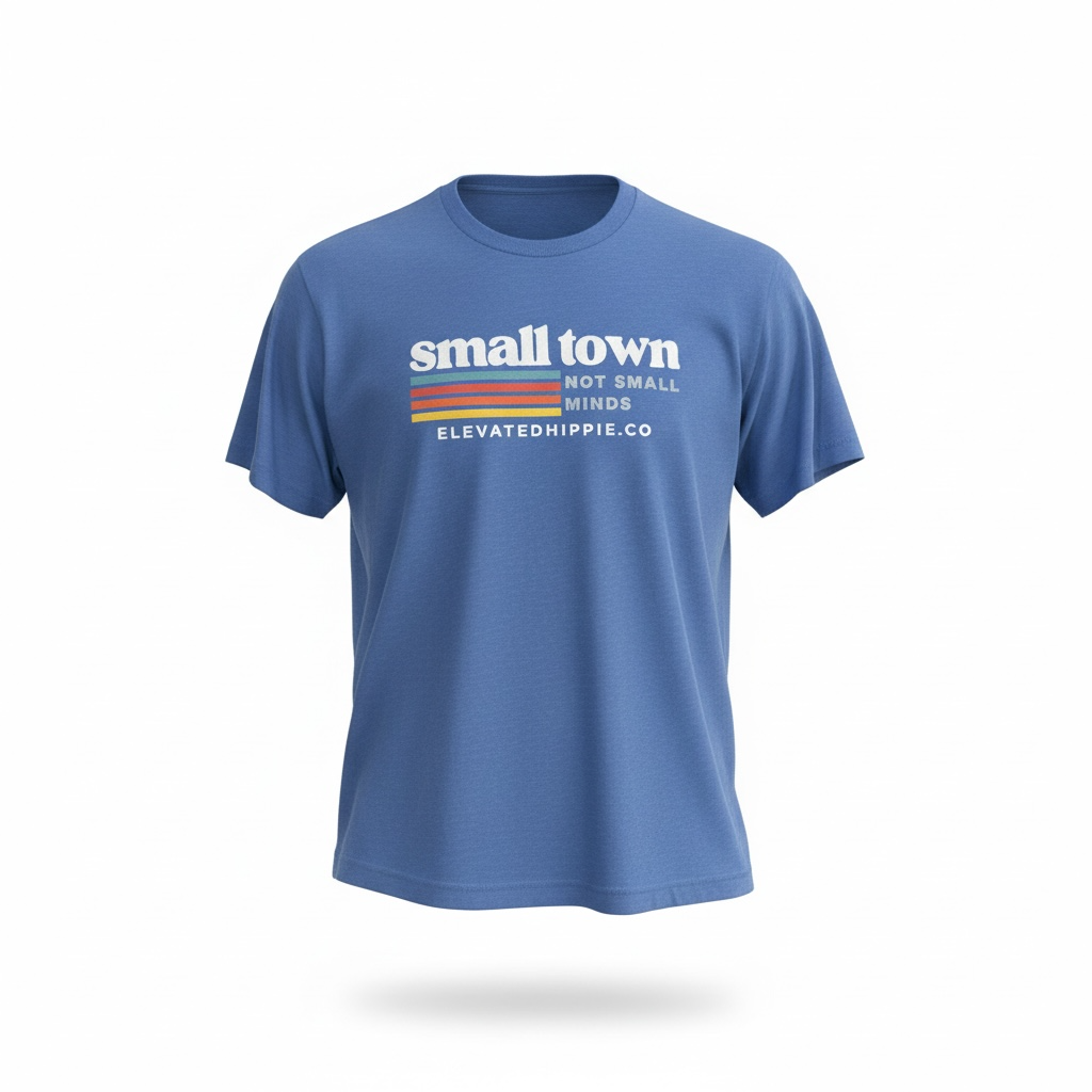 Elevated Hippie Small Towns Graphic T-Shirt – Soft Unisex Bella + Canvas Tee - The Elevated Hippie