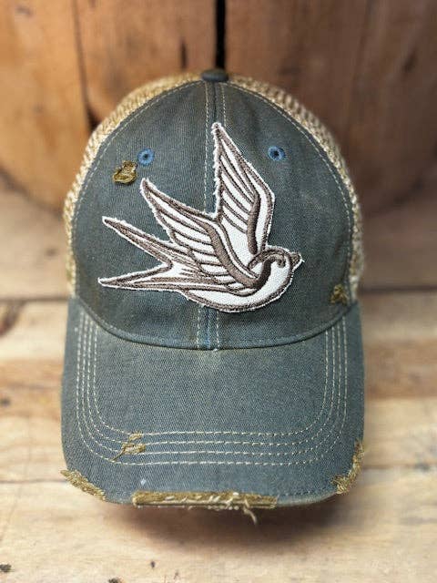 Sparrow Distressed Mesh Snapback Baseball Cap - The Elevated Hippie