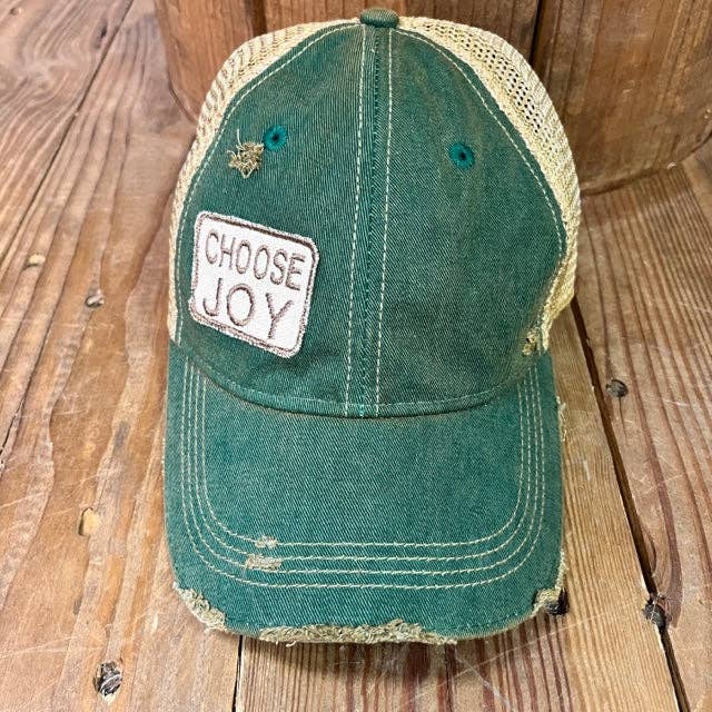 Choose Joy Green Hat - The Elevated Hippie