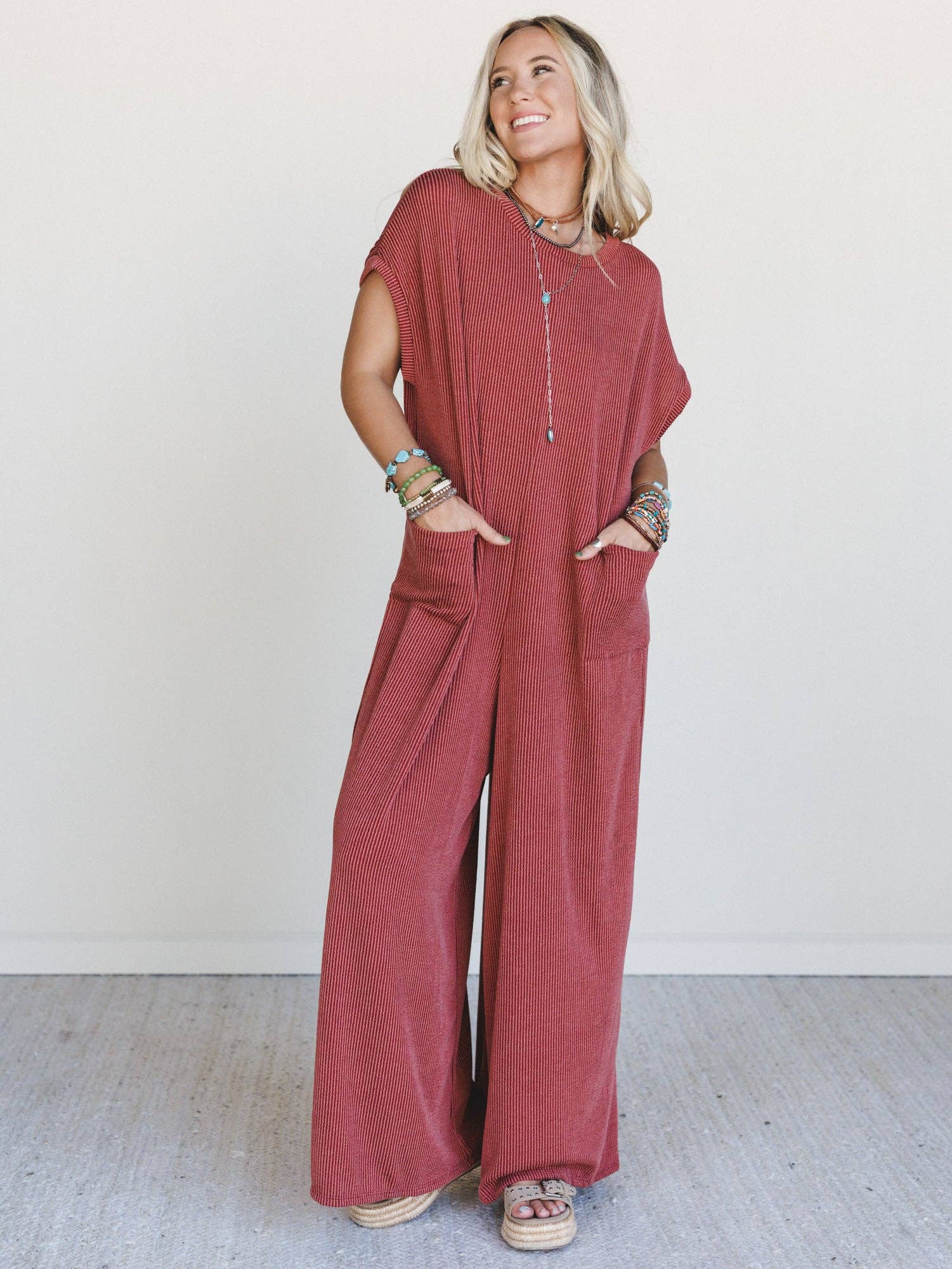 Moon Glow Jumpsuit - Rust - The Elevated Hippie