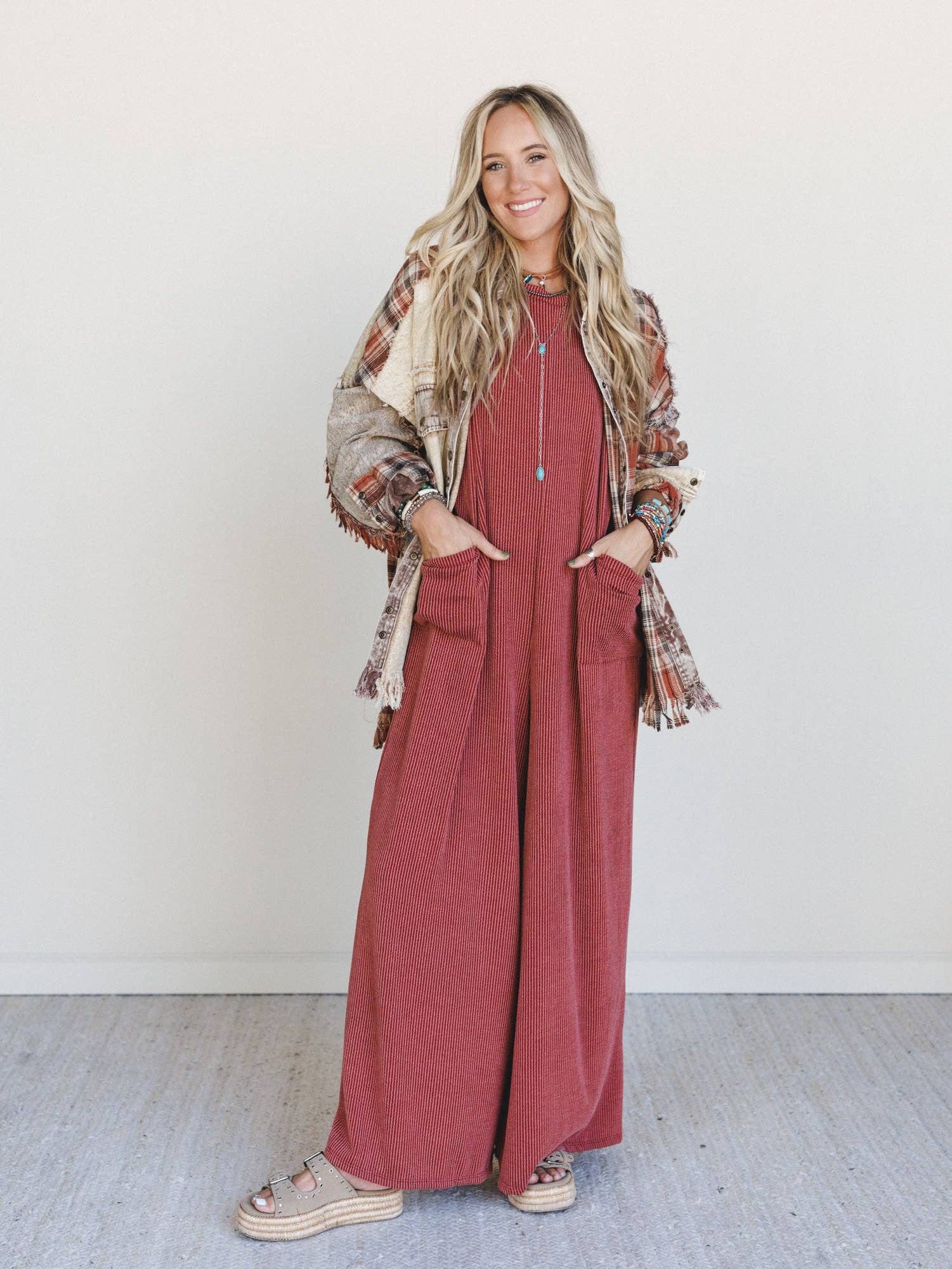 Moon Glow Jumpsuit - Rust - The Elevated Hippie