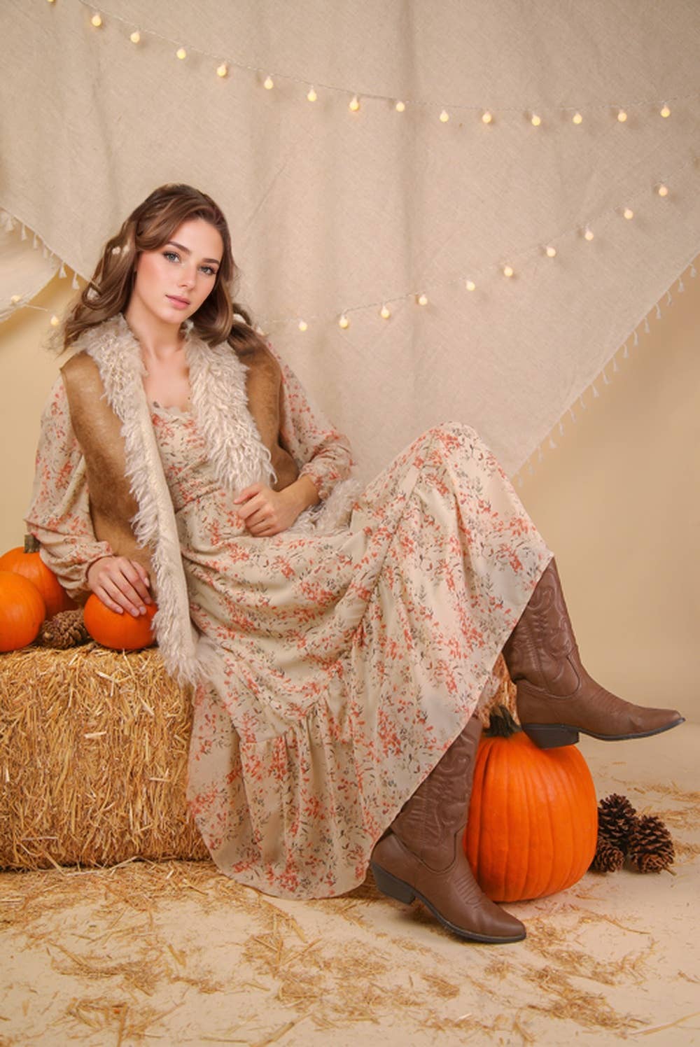 Sherpa Suede Boho Vest W/ Faux Fur - The Elevated Hippie