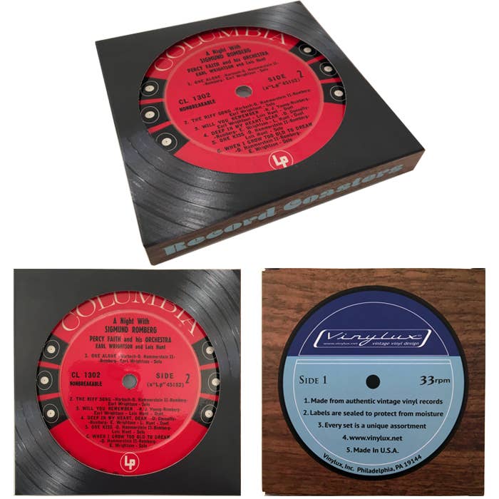 Vinyl Record Label Coasters (Set of 6) - The Elevated Hippie