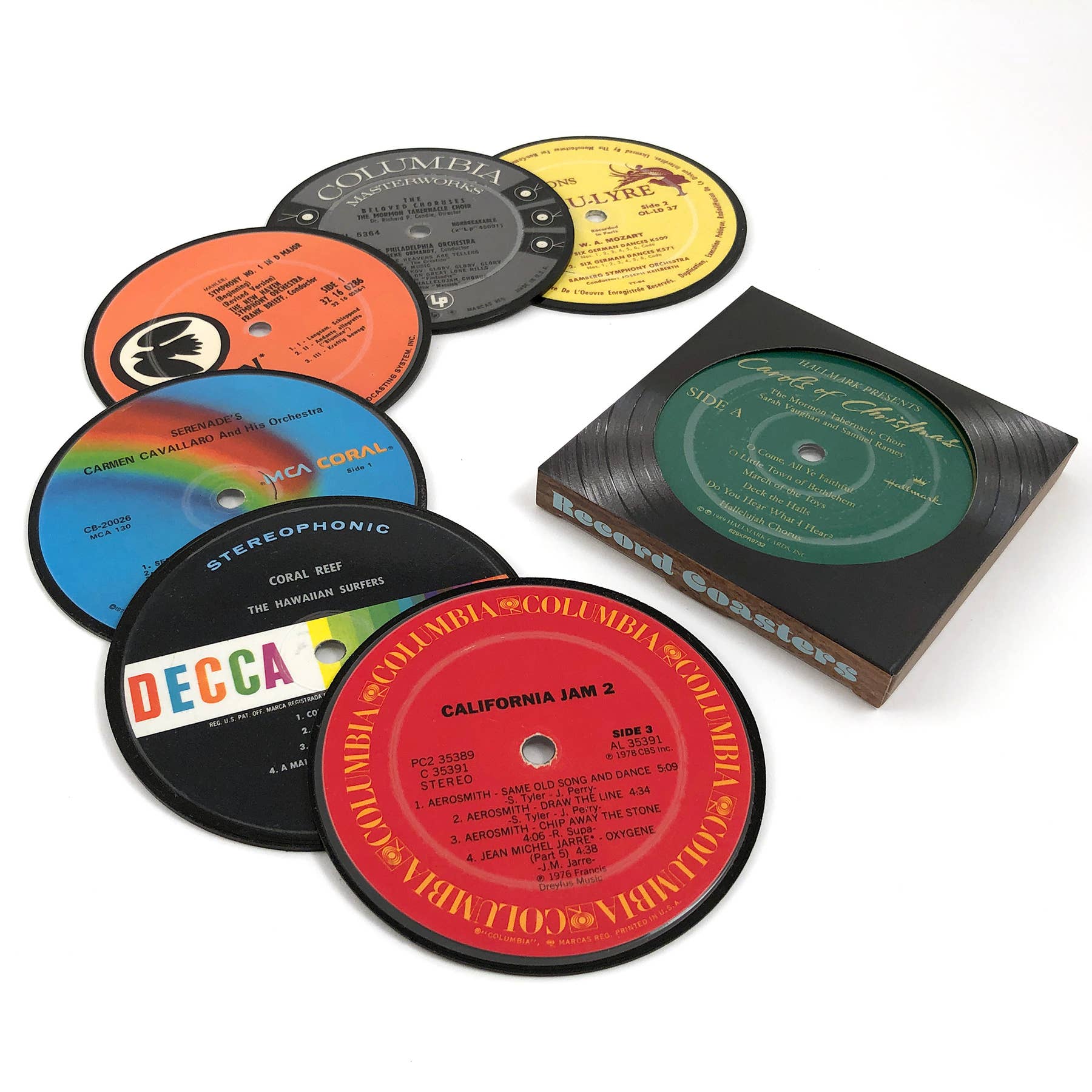 Vinyl Record Label Coasters (Set of 6) - The Elevated Hippie