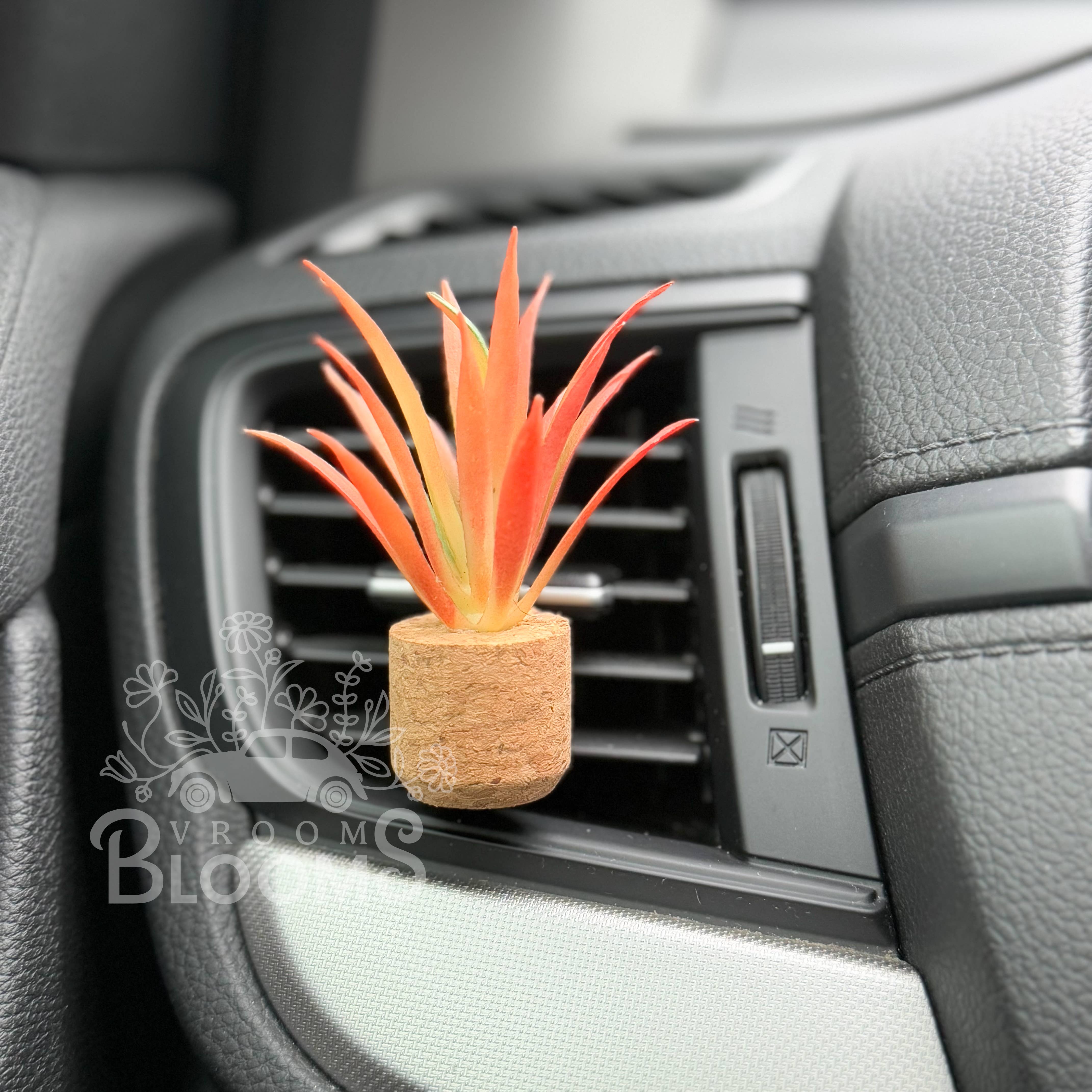 Orange Spikey Plant Vent Clip Car Air Freshener (Reusable) - The Elevated Hippie