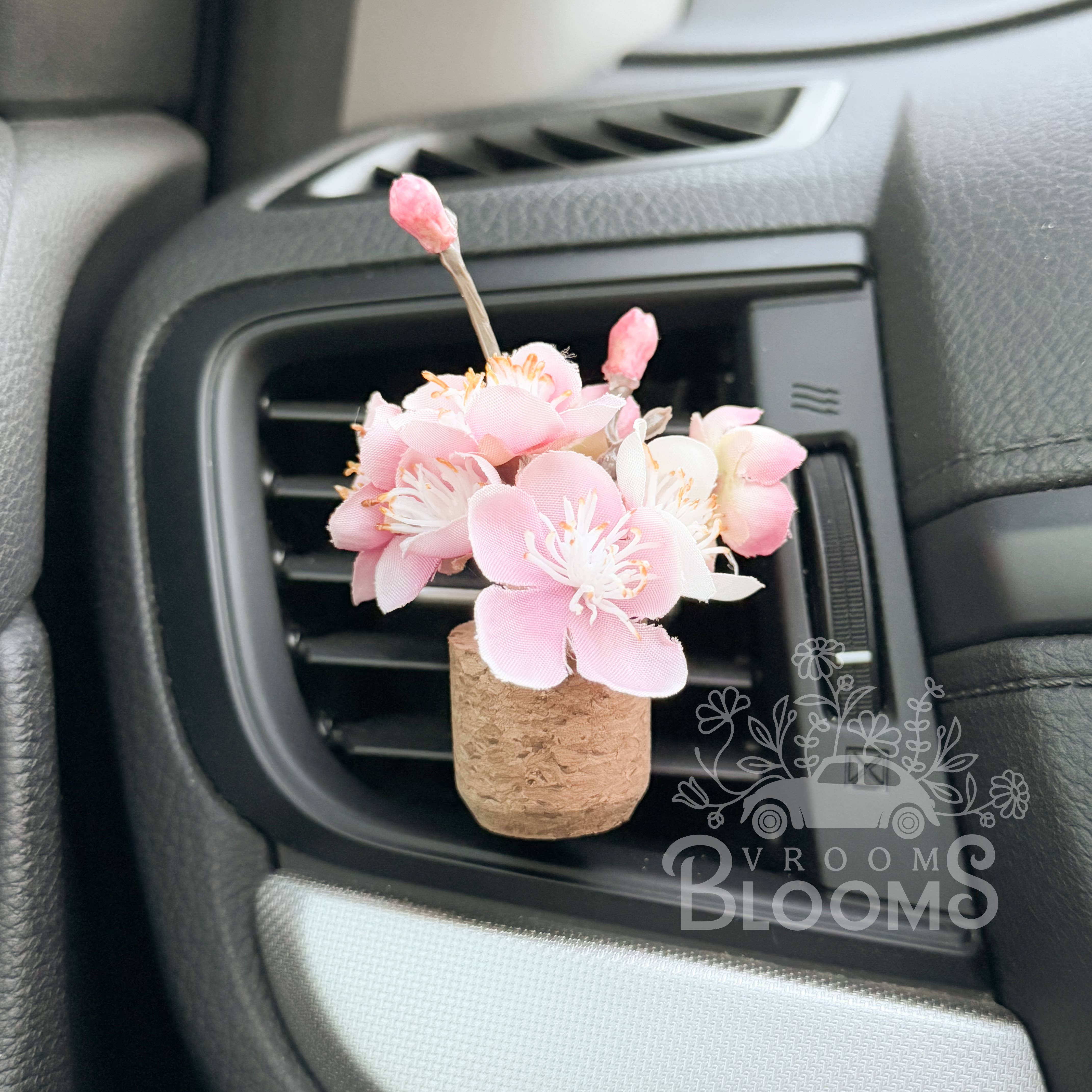 Pink Cherry Blossom Vent Clip Car Air Freshener (Reusable) - The Elevated Hippie
